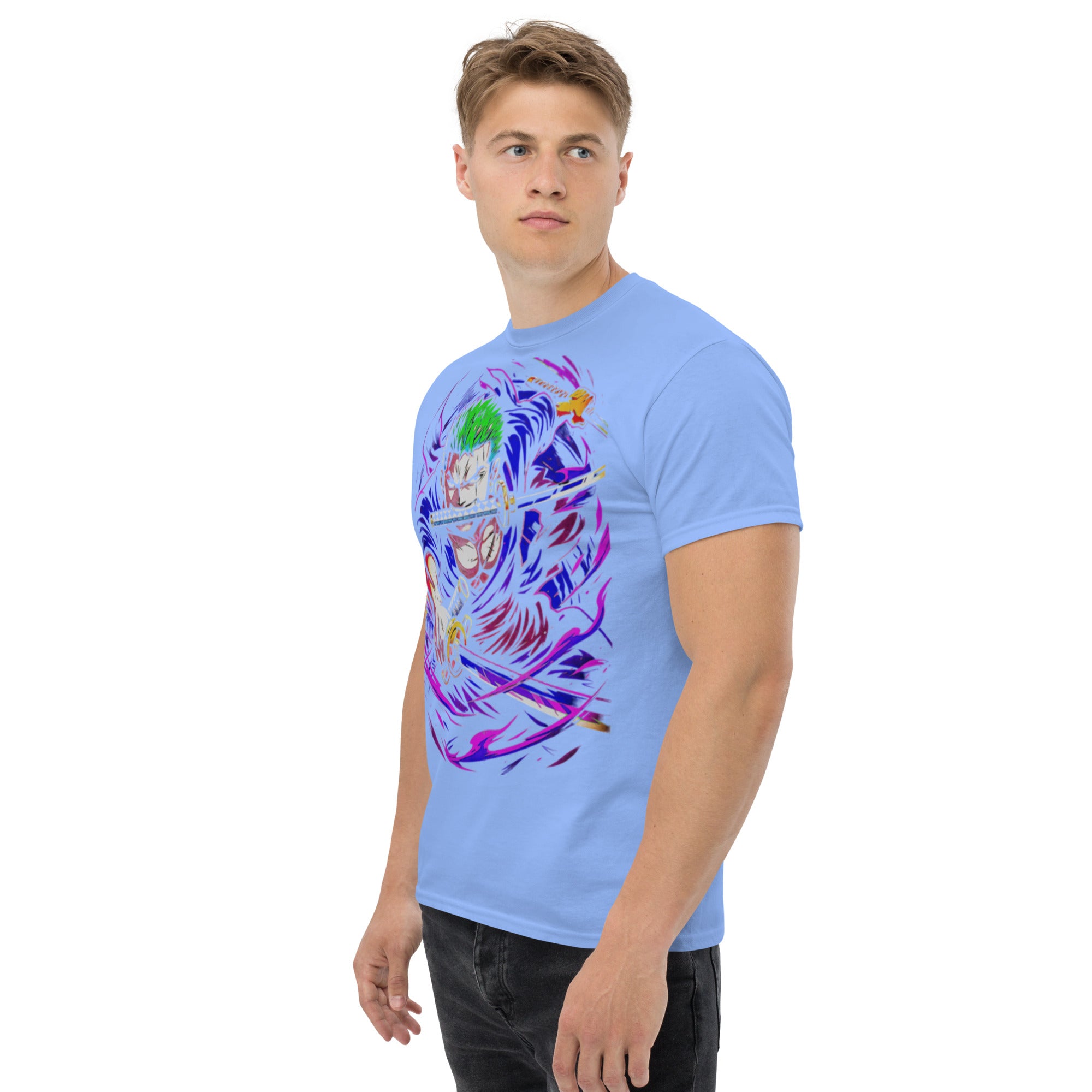 T-Shirt Unisex Stampata 100% Cotone – Confortevole – Design Zoro-Biiply
