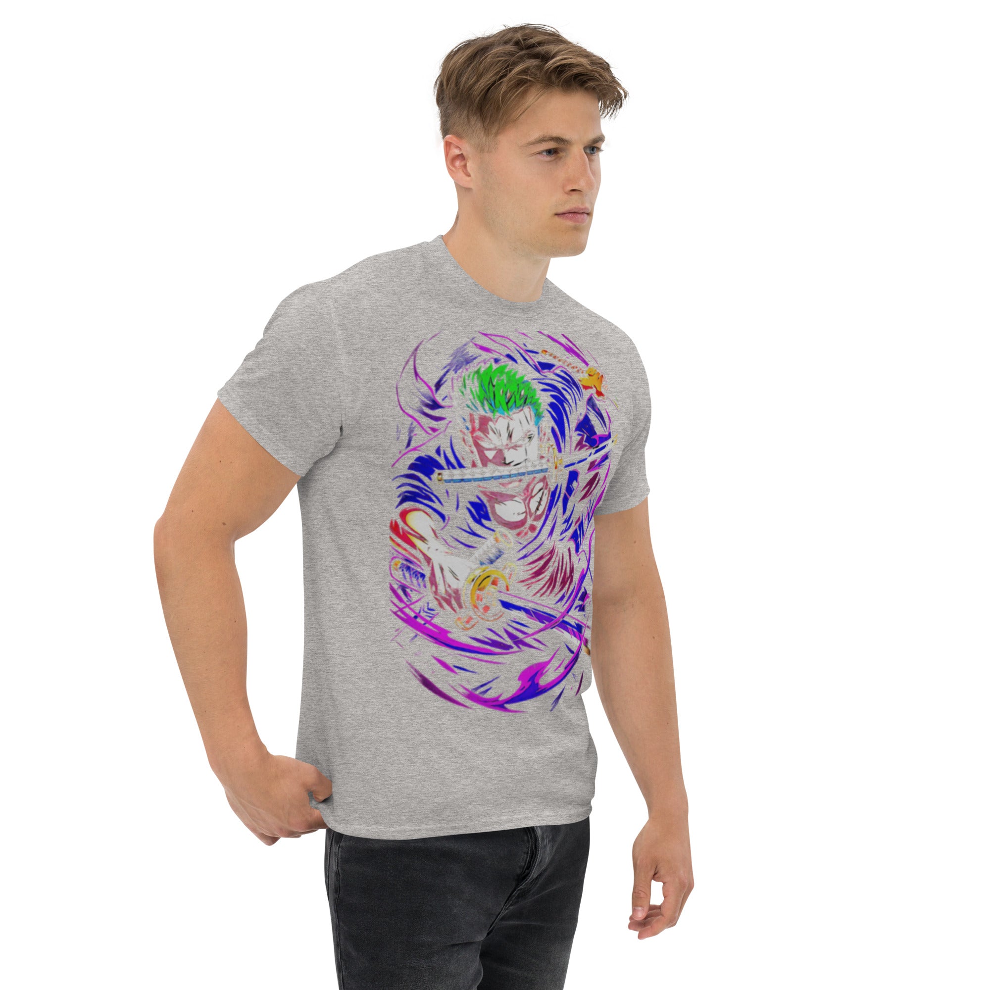 T-Shirt Unisex Stampata 100% Cotone – Confortevole – Design Zoro-Biiply