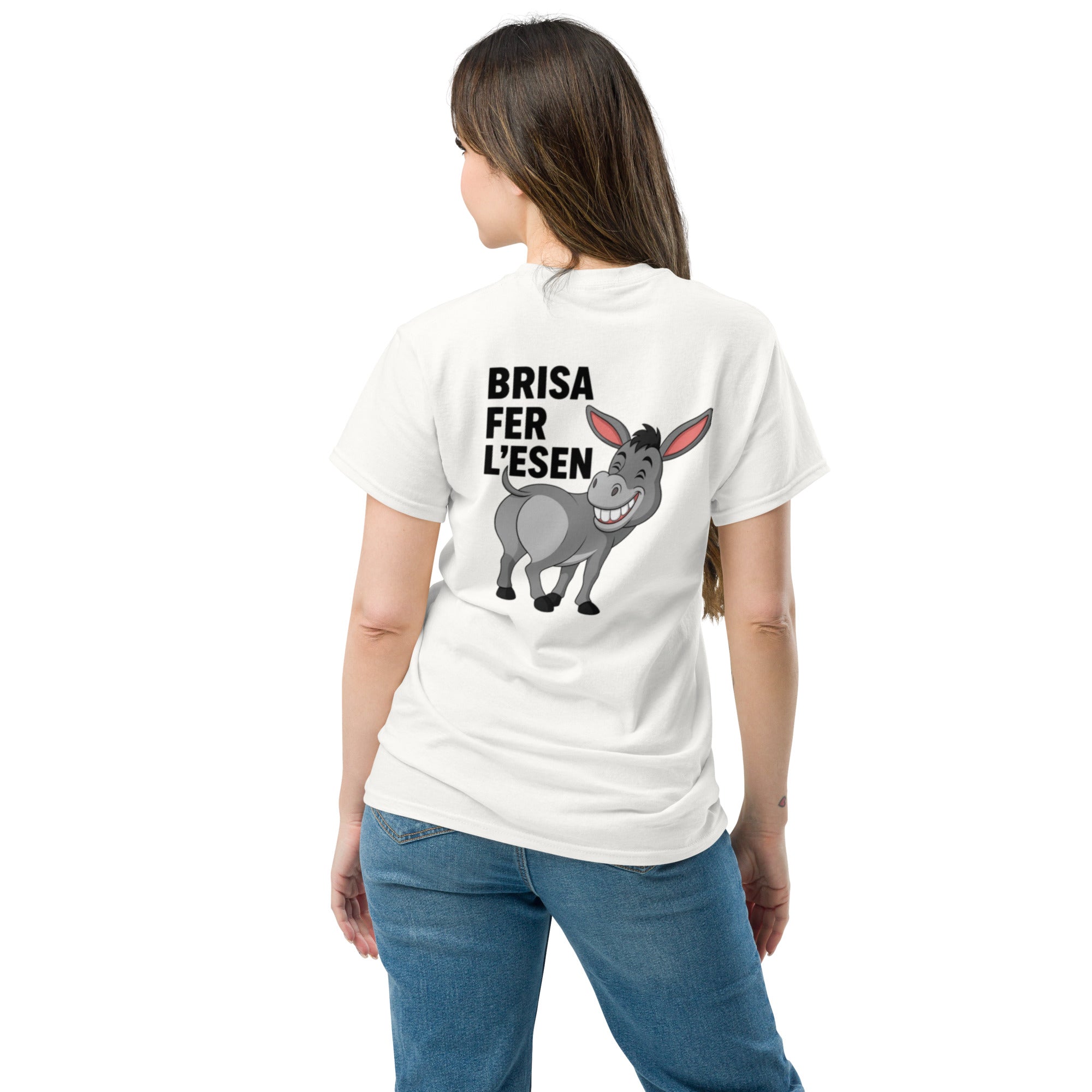 T-Shirt Unisex Stampata Posteriore 100% Cotone – Confortevole – Design Brisa Fer L'esen-Biiply