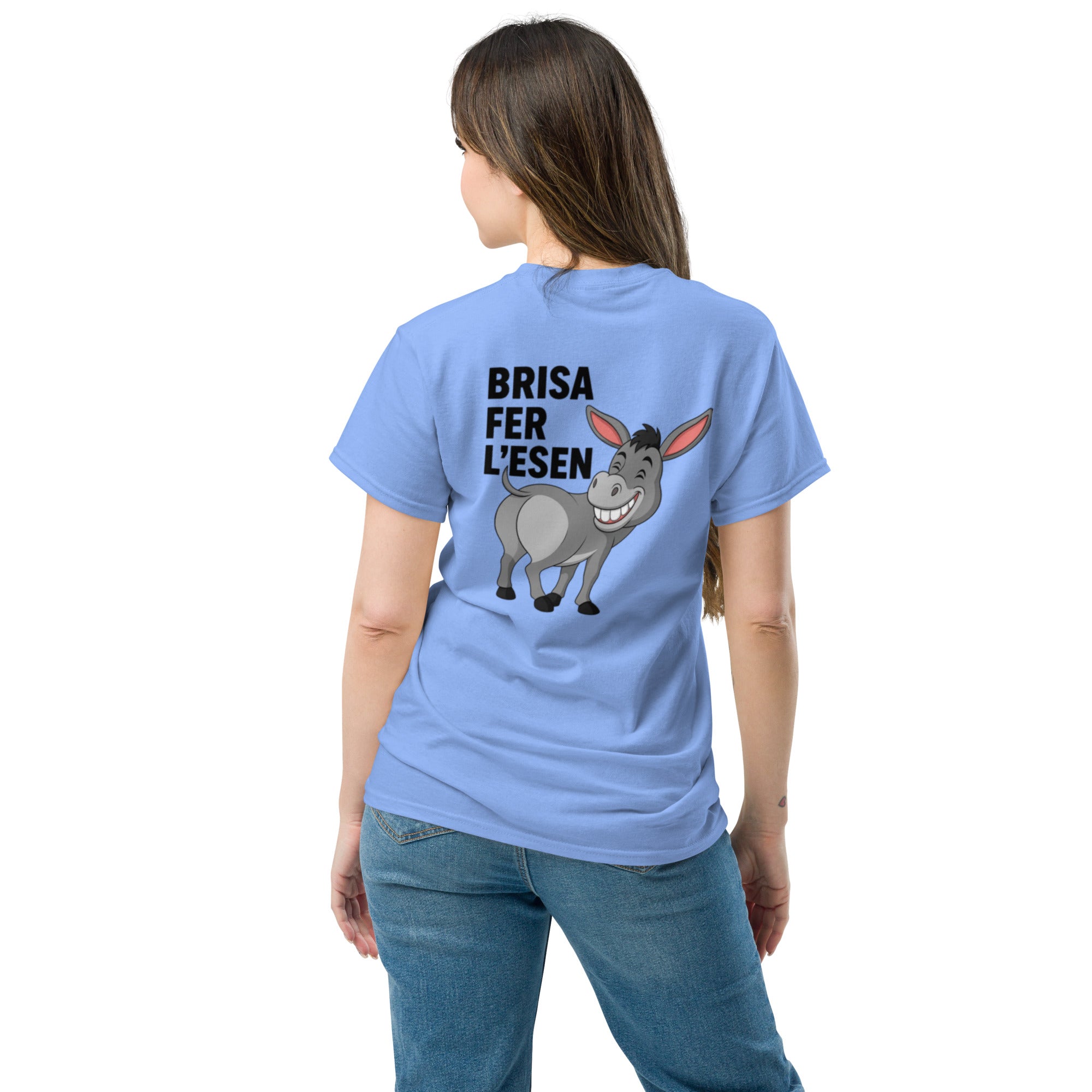 T-Shirt Unisex Stampata Posteriore 100% Cotone – Confortevole – Design Brisa Fer L'esen-Biiply