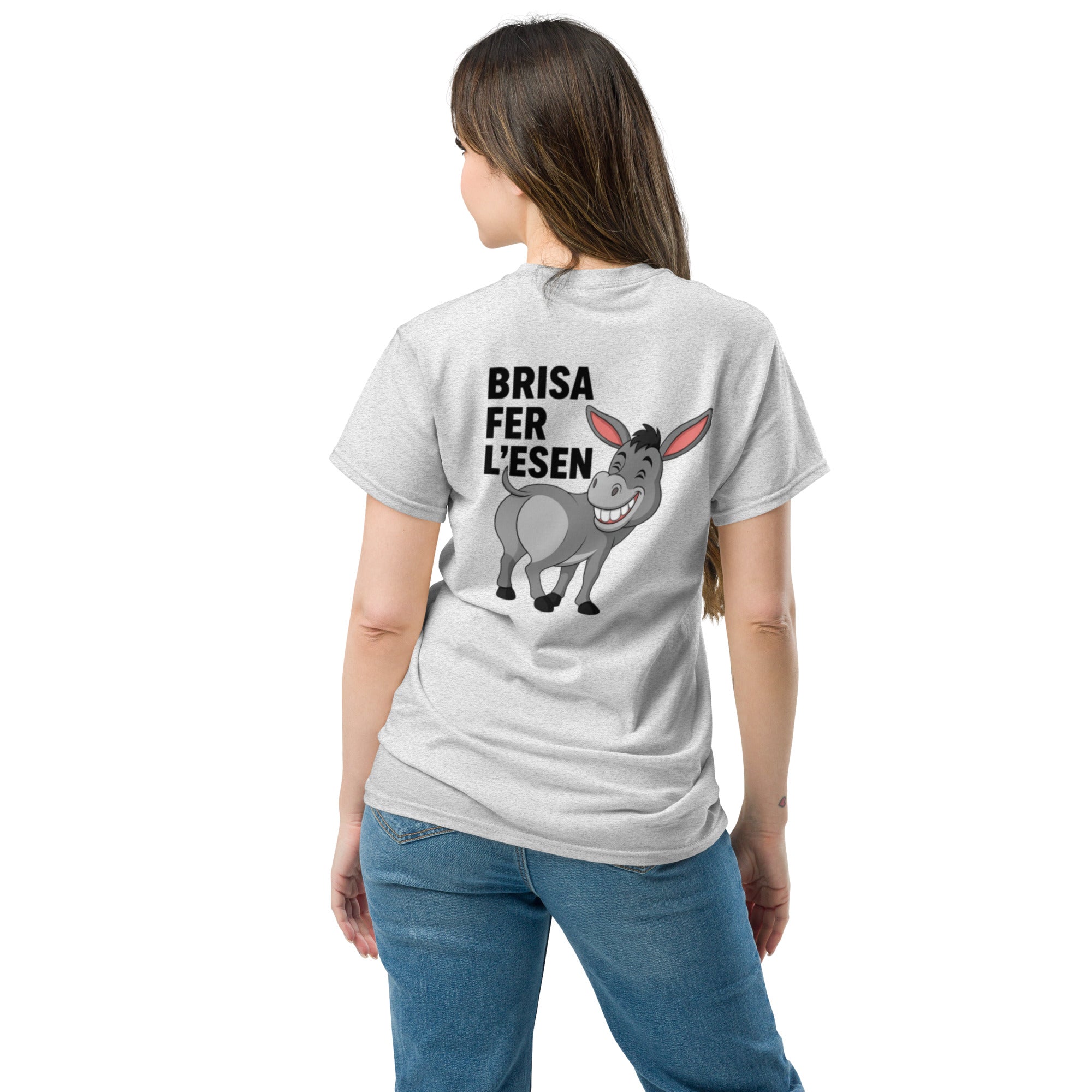 T-Shirt Unisex Stampata Posteriore 100% Cotone – Confortevole – Design Brisa Fer L'esen-Biiply
