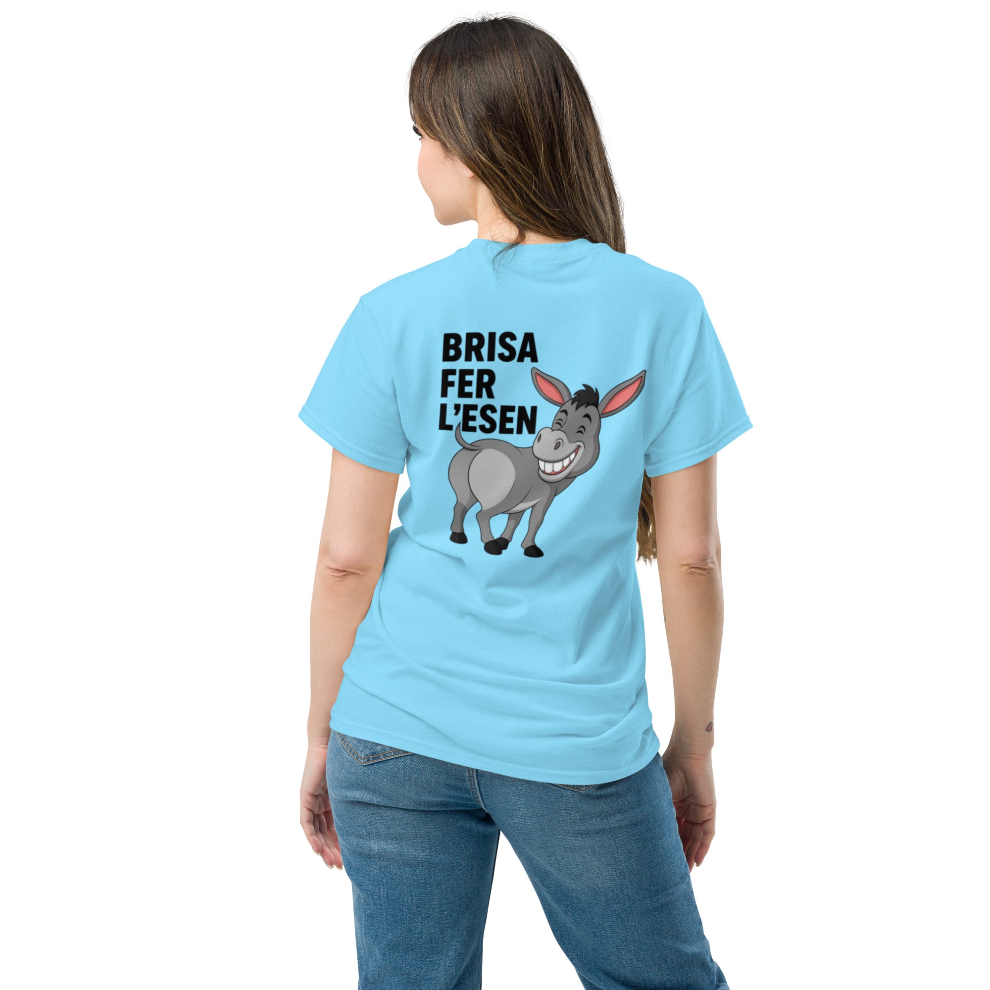 T-Shirt Unisex Stampata Posteriore 100% Cotone – Confortevole – Design Brisa Fer L'esen-Biiply