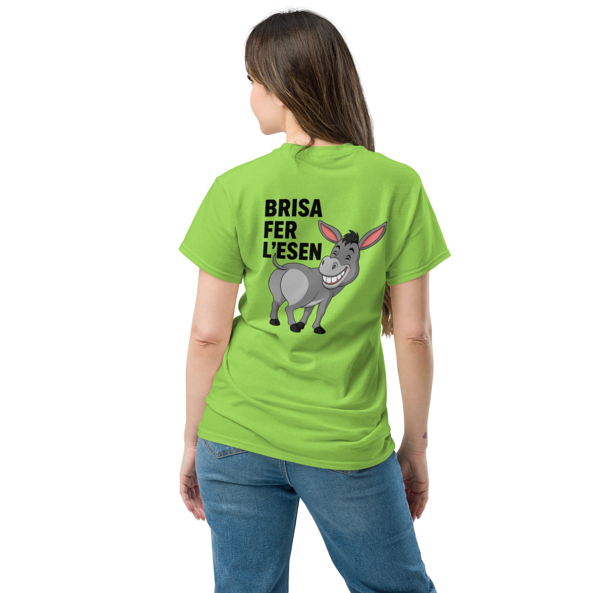 T-Shirt Unisex Stampata Posteriore 100% Cotone – Confortevole – Design Brisa Fer L'esen-Biiply
