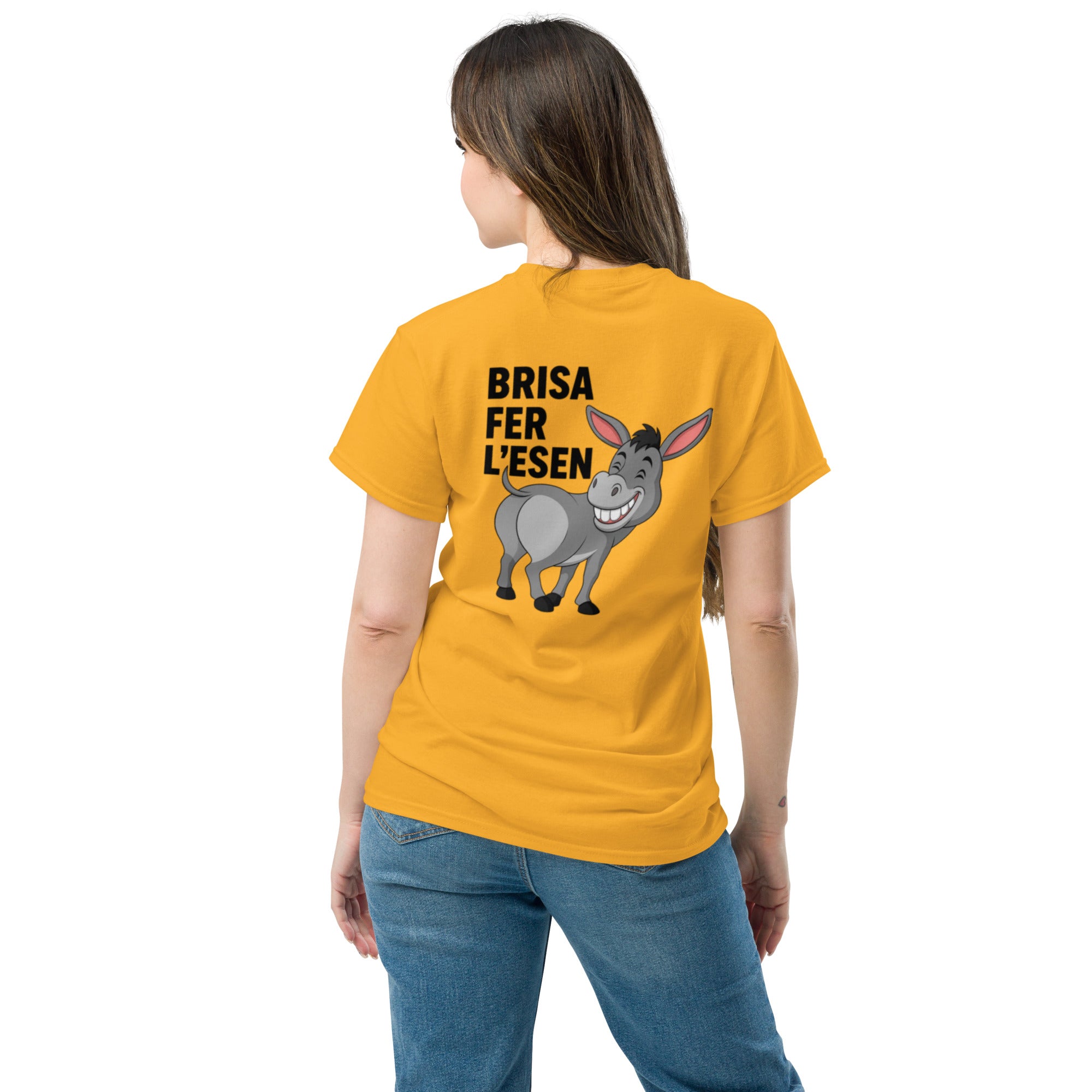 T-Shirt Unisex Stampata Posteriore 100% Cotone – Confortevole – Design Brisa Fer L'esen-Biiply