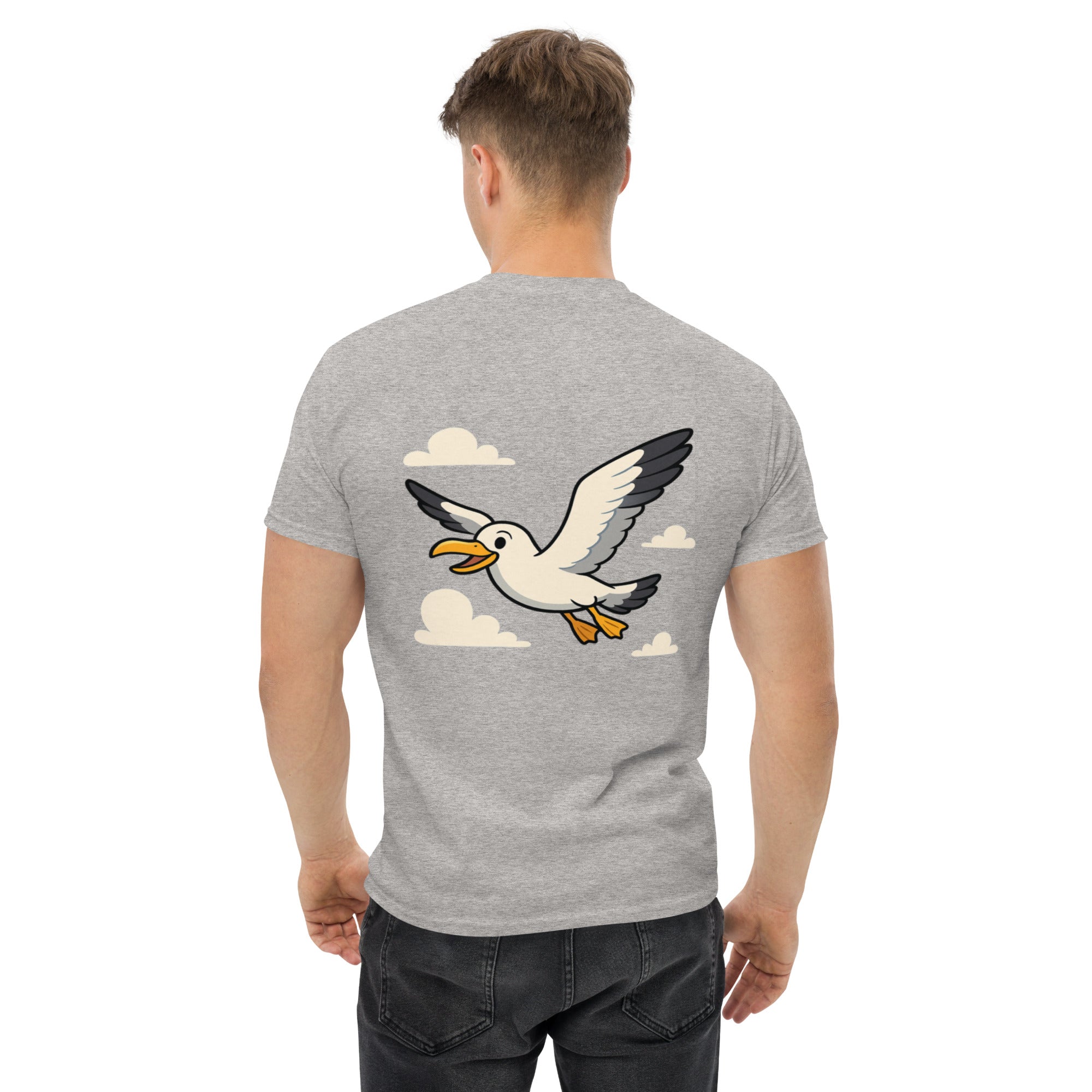 T-Shirt Unisex Stampata Posteriore 100% Cotone – Confortevole – Design Gabbian-Biiply
