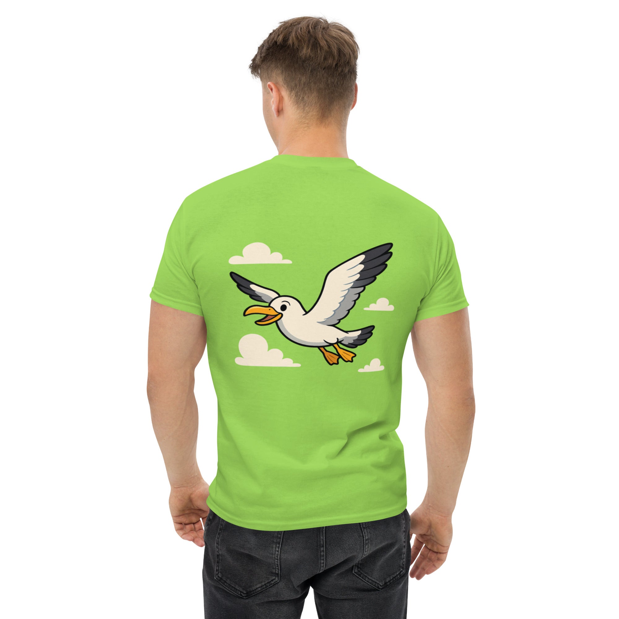 T-Shirt Unisex Stampata Posteriore 100% Cotone – Confortevole – Design Gabbian-Biiply