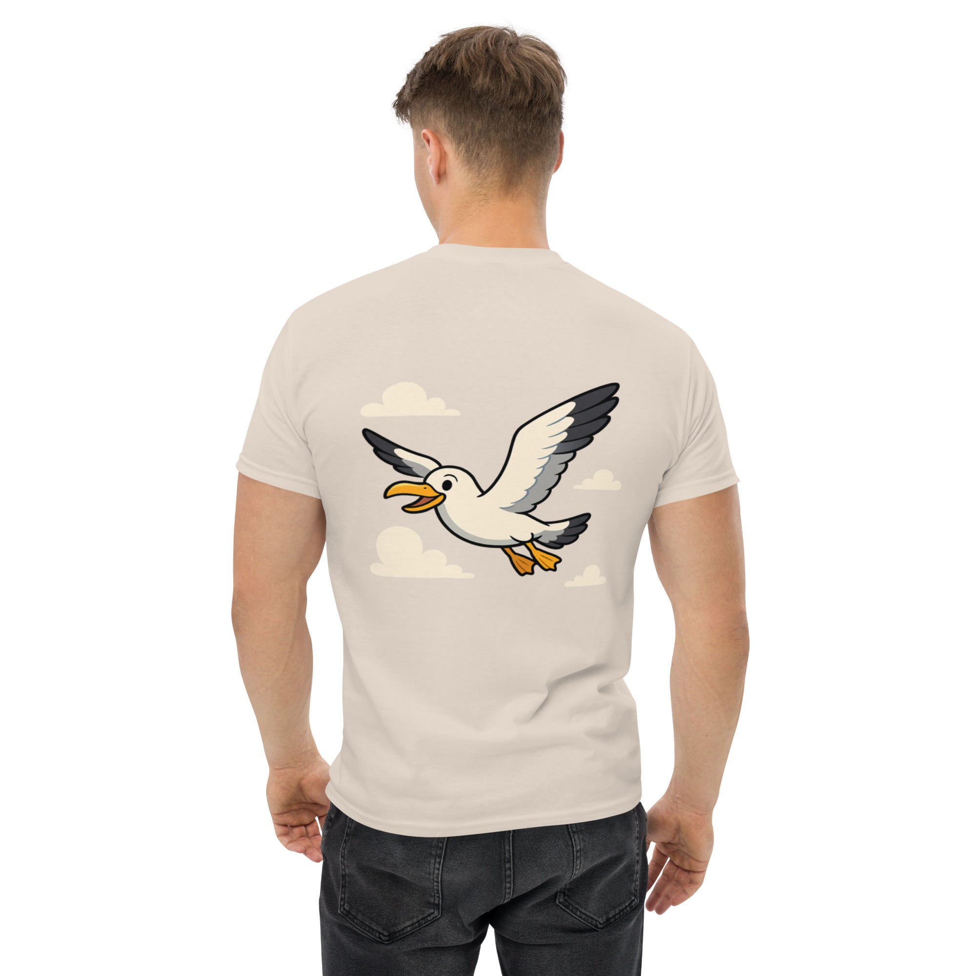 T-Shirt Unisex Stampata Posteriore 100% Cotone – Confortevole – Design Gabbian-Biiply