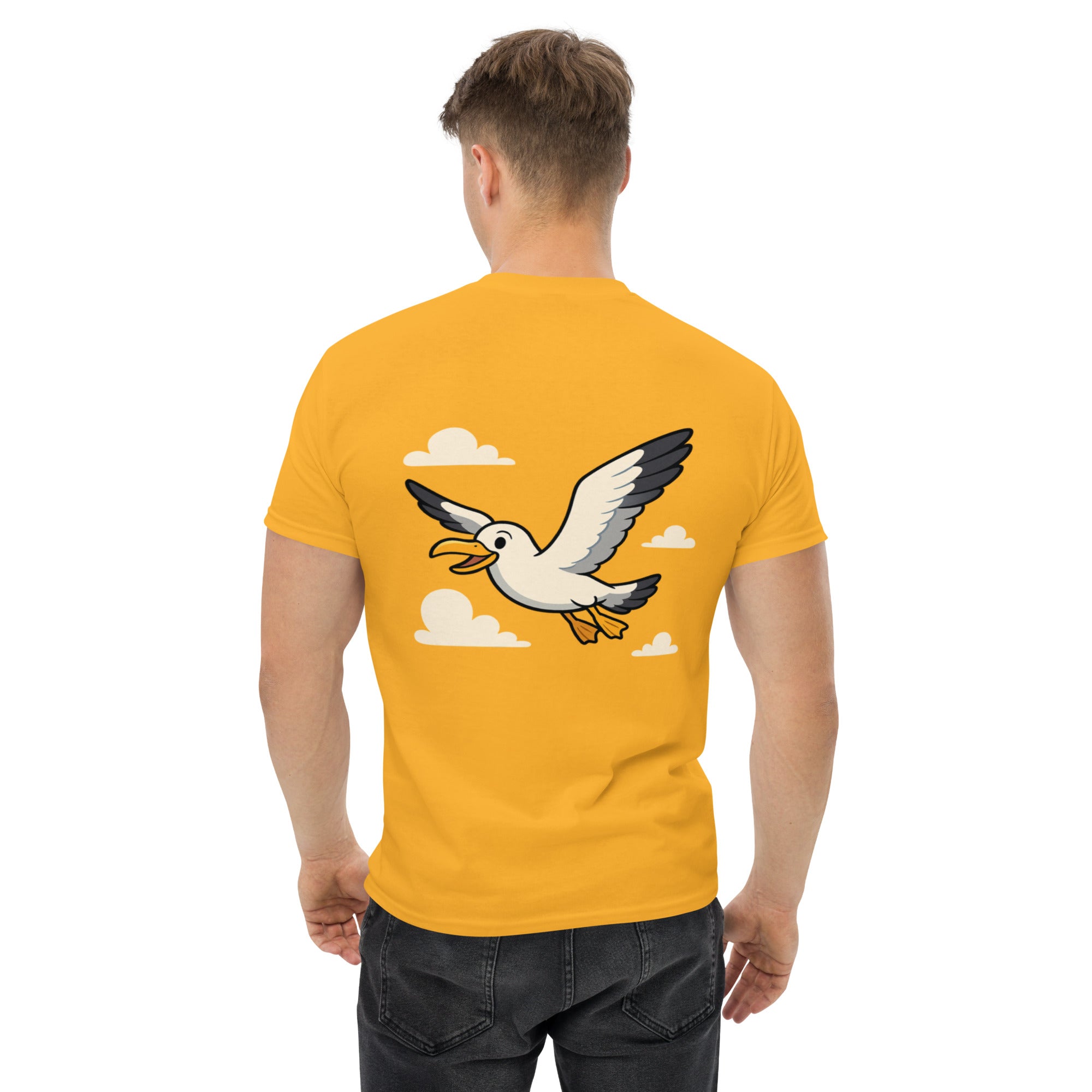 T-Shirt Unisex Stampata Posteriore 100% Cotone – Confortevole – Design Gabbian-Biiply