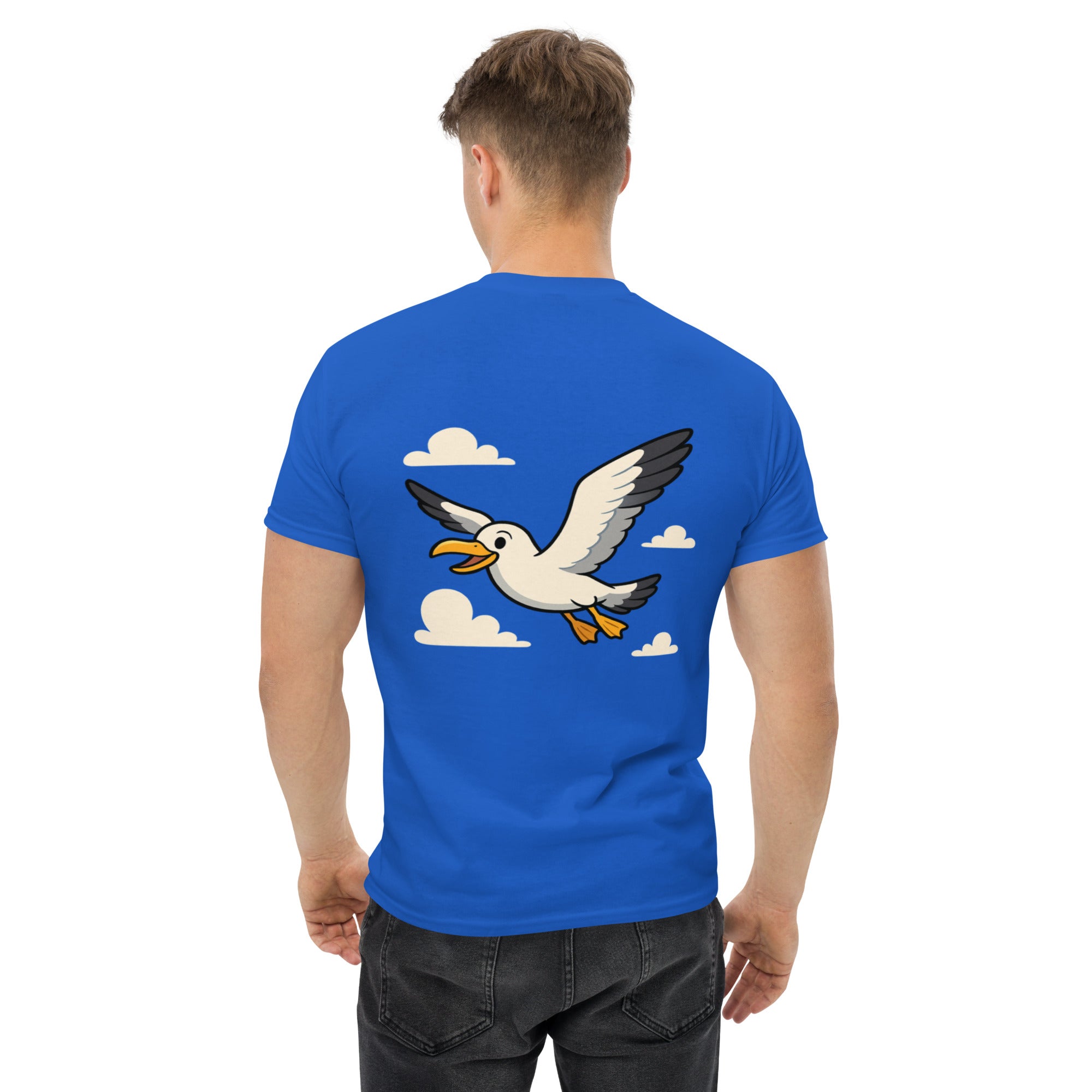 T-Shirt Unisex Stampata Posteriore 100% Cotone – Confortevole – Design Gabbian-Biiply