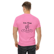T-Shirt Unisex Stampata Posteriore 100% Cotone – Confortevole – Design I'm Fine-Biiply