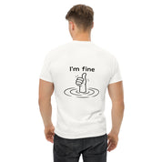 T-Shirt Unisex Stampata Posteriore 100% Cotone – Confortevole – Design I'm Fine-Biiply
