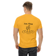T-Shirt Unisex Stampata Posteriore 100% Cotone – Confortevole – Design I'm Fine-Biiply