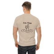 T-Shirt Unisex Stampata Posteriore 100% Cotone – Confortevole – Design I'm Fine-Biiply
