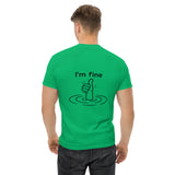 Camiseta Unisex Estampada por la Espalda 100% Algodón – Cómoda – Diseño I'm Fine