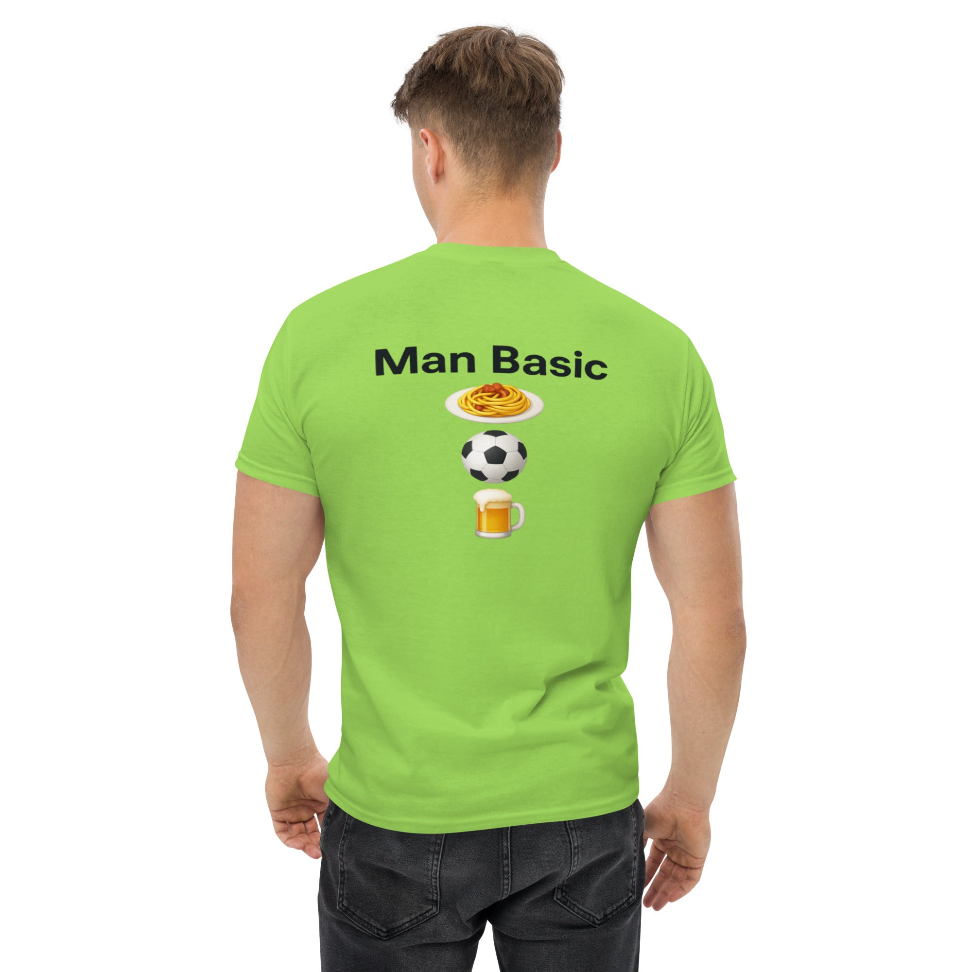 T-Shirt Unisex Stampata Posteriore 100% Cotone – Confortevole – Design Man Basic-Biiply