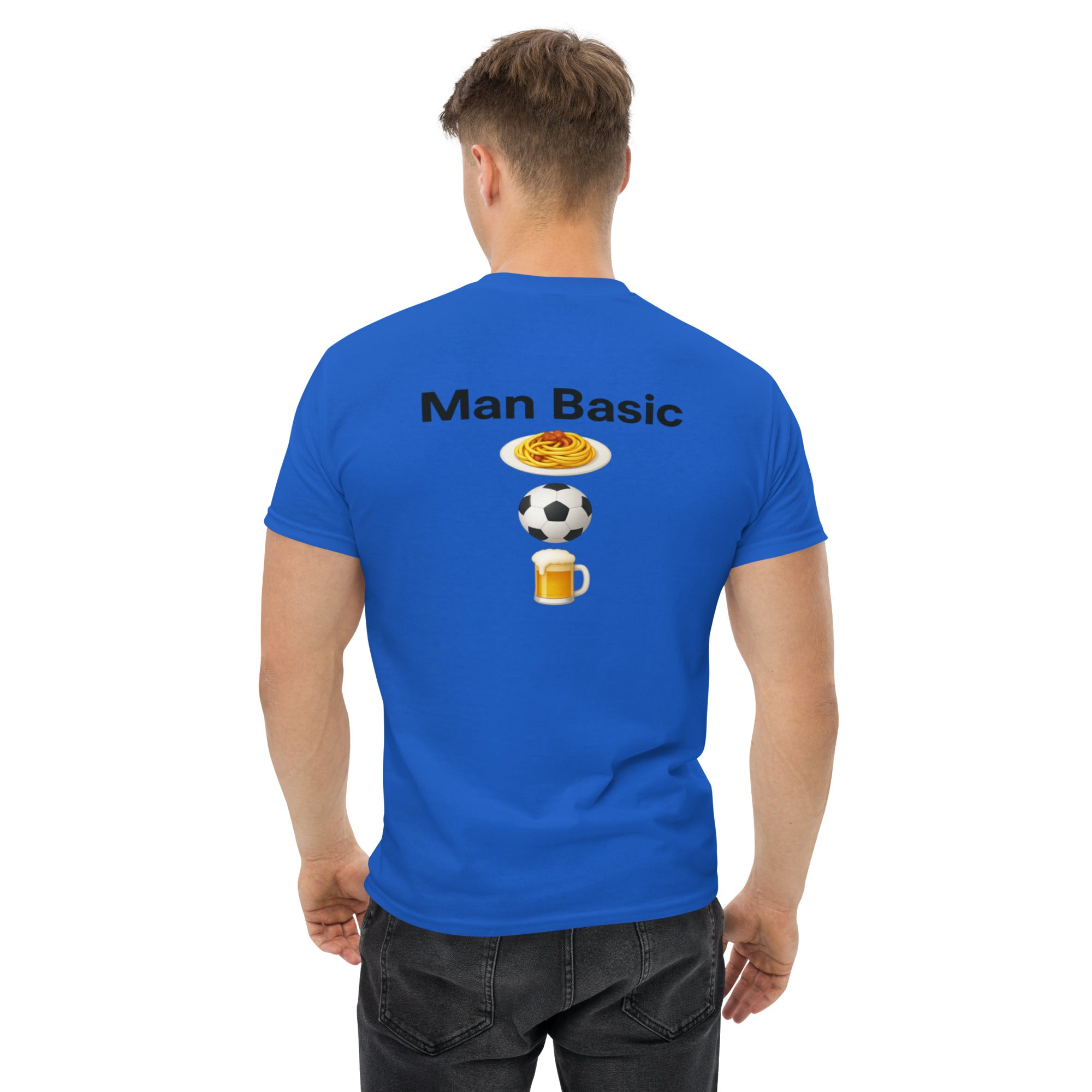 T-Shirt Unisex Stampata Posteriore 100% Cotone – Confortevole – Design Man Basic-Biiply