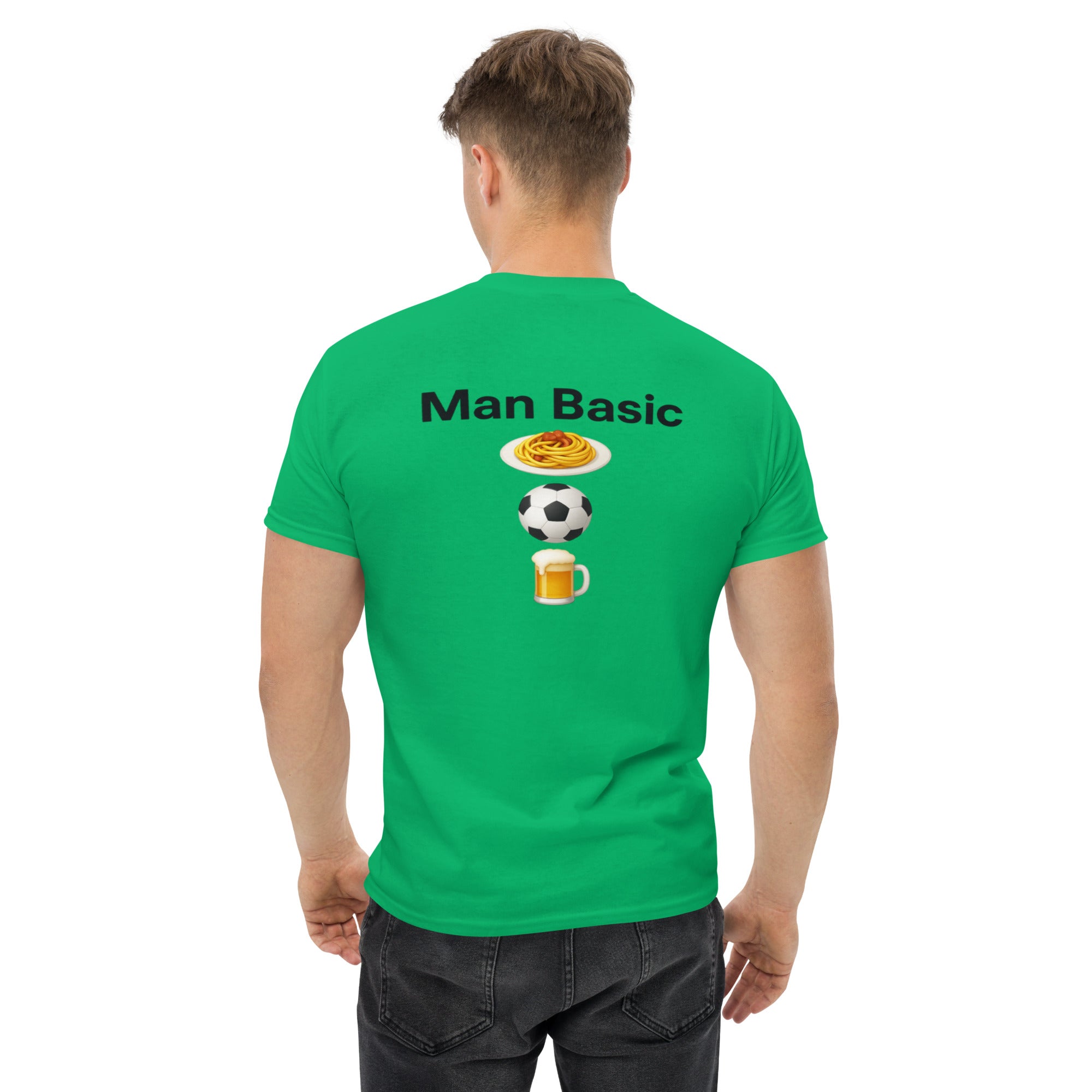 T-Shirt Unisex Stampata Posteriore 100% Cotone – Confortevole – Design Man Basic-Biiply