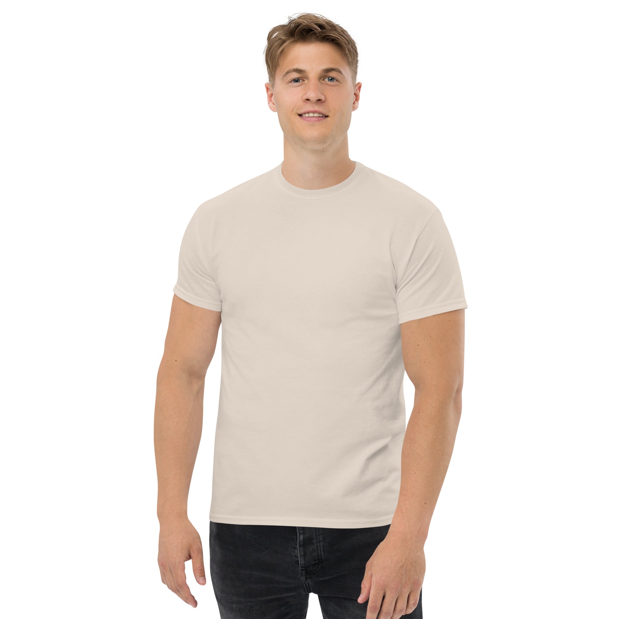 T-Shirt Unisex Stampata Posteriore 100% Cotone – Confortevole – Design Man Basic-Biiply