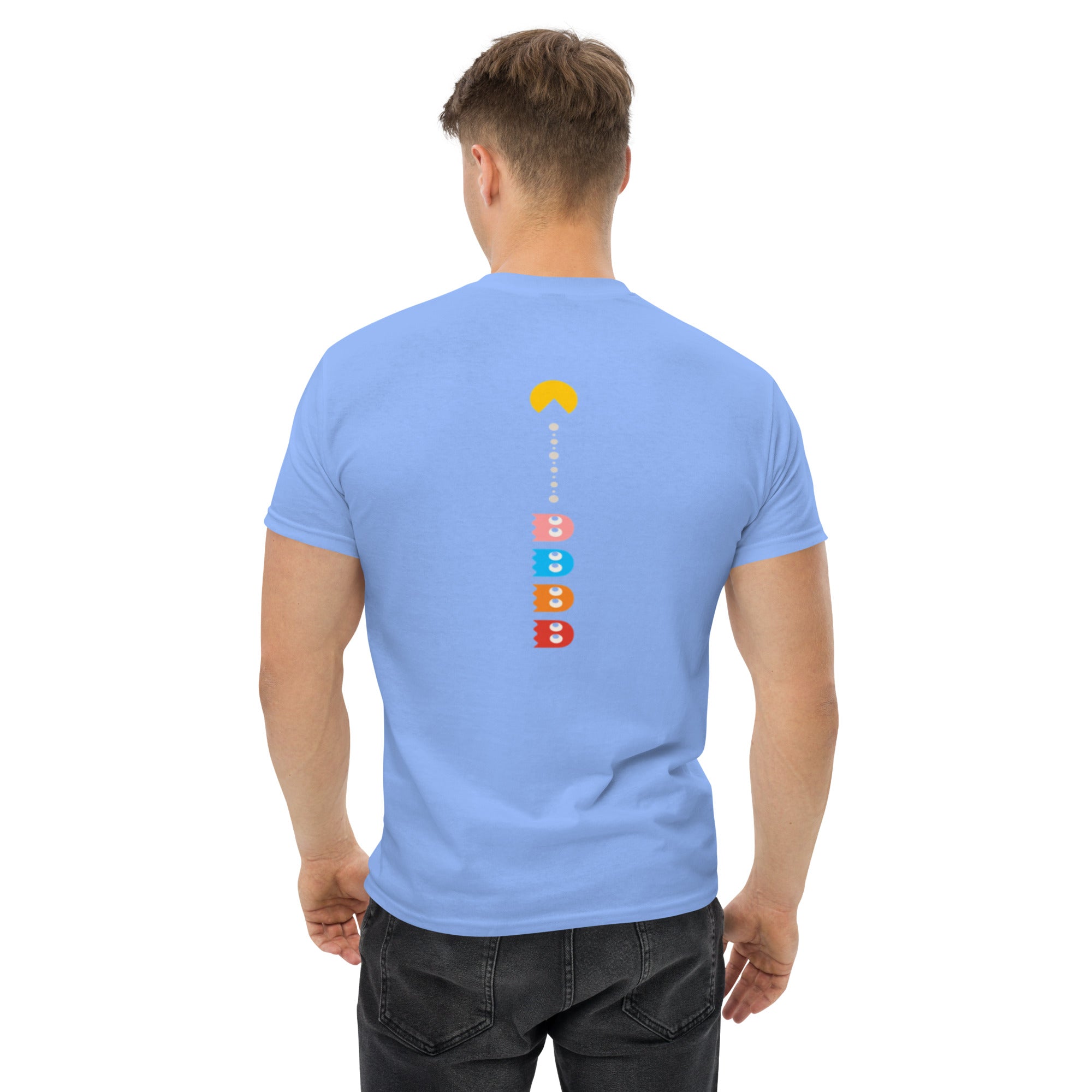 T-Shirt Unisex Stampata Posteriore 100% Cotone – Confortevole – Design Pacman-Biiply