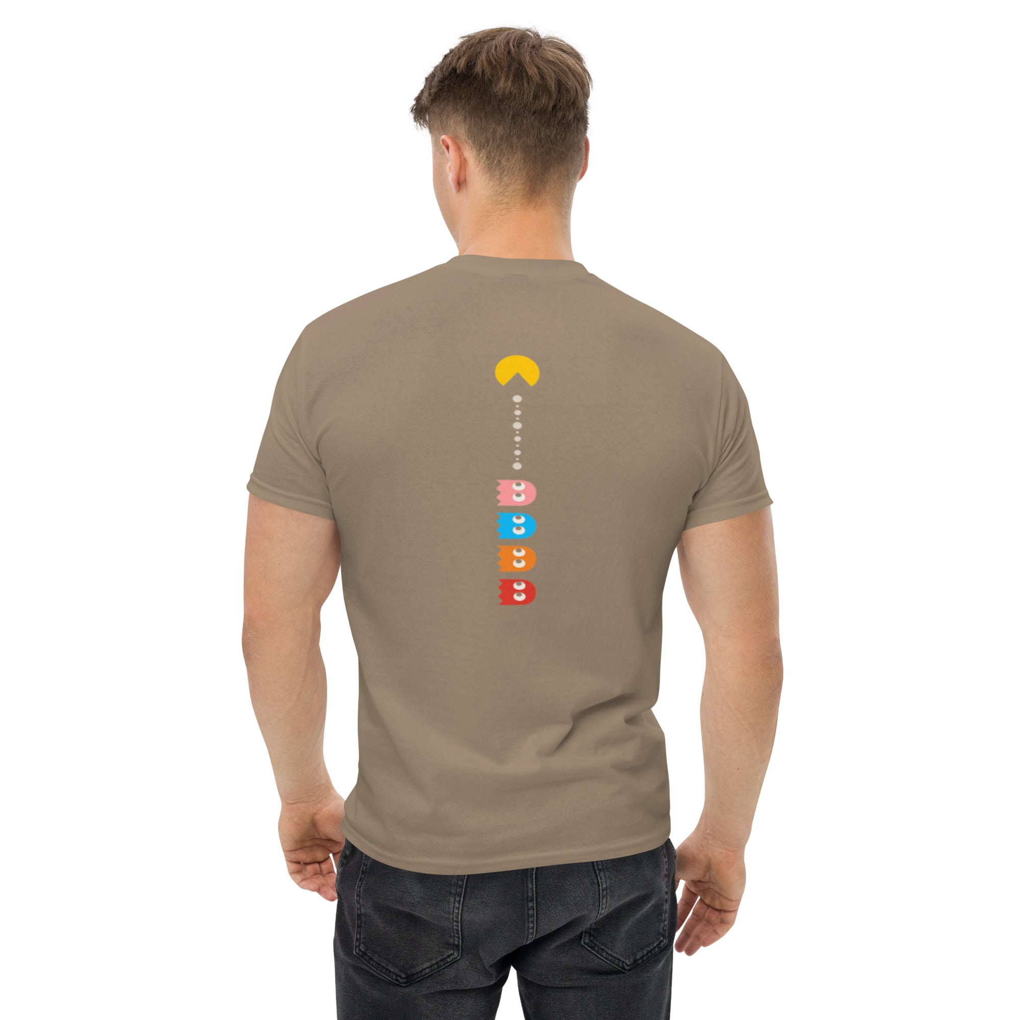 T-Shirt Unisex Stampata Posteriore 100% Cotone – Confortevole – Design Pacman-Biiply