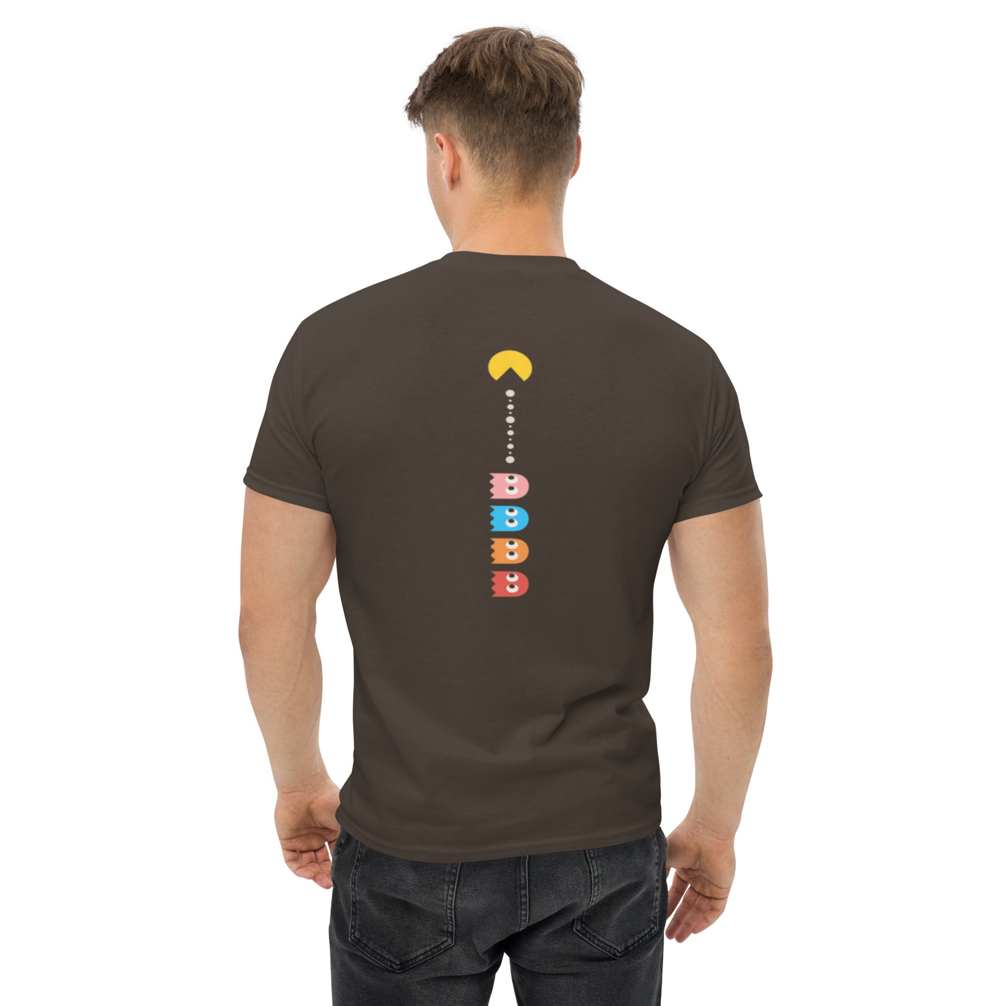T-Shirt Unisex Stampata Posteriore 100% Cotone – Confortevole – Design Pacman-Biiply