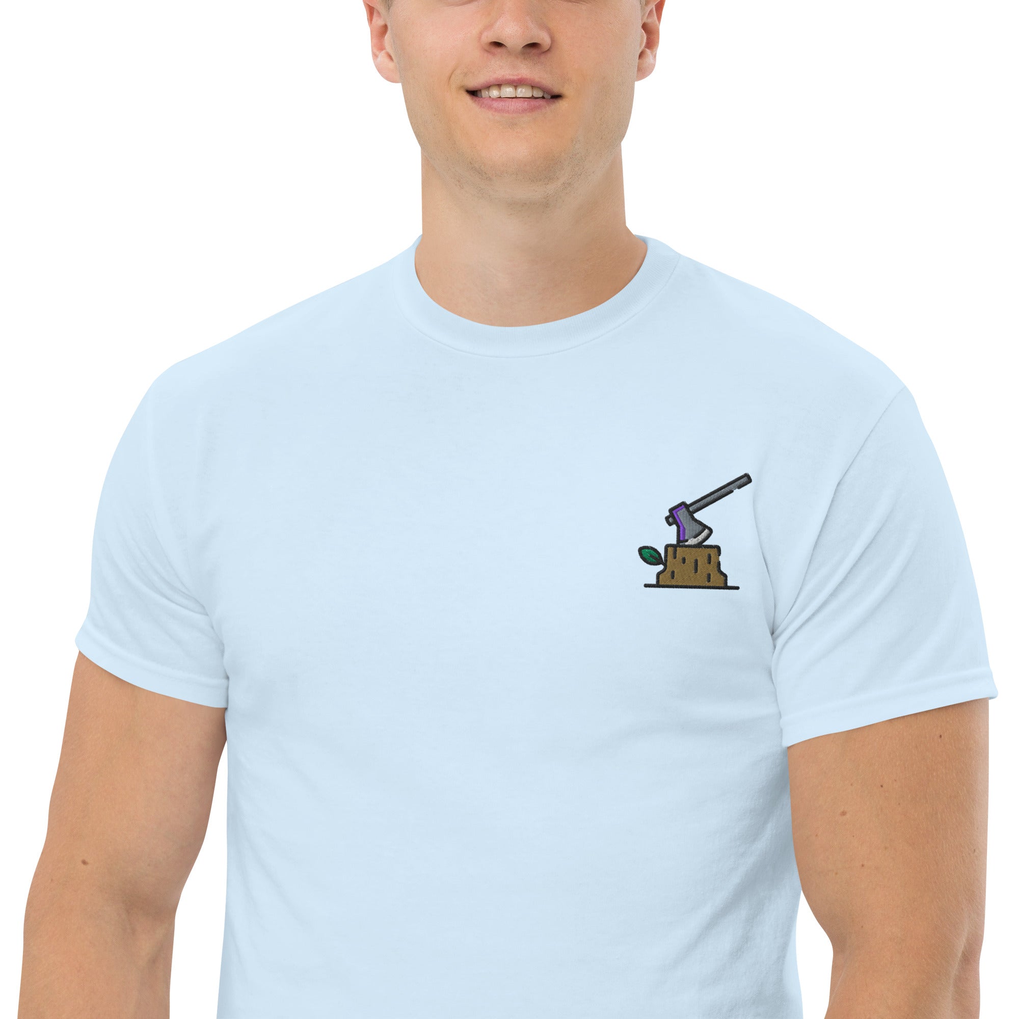 T-shirt Ricamata Unisex – 100% Cotone – Stile Streetwear e Confortevole – Accetta Legno
