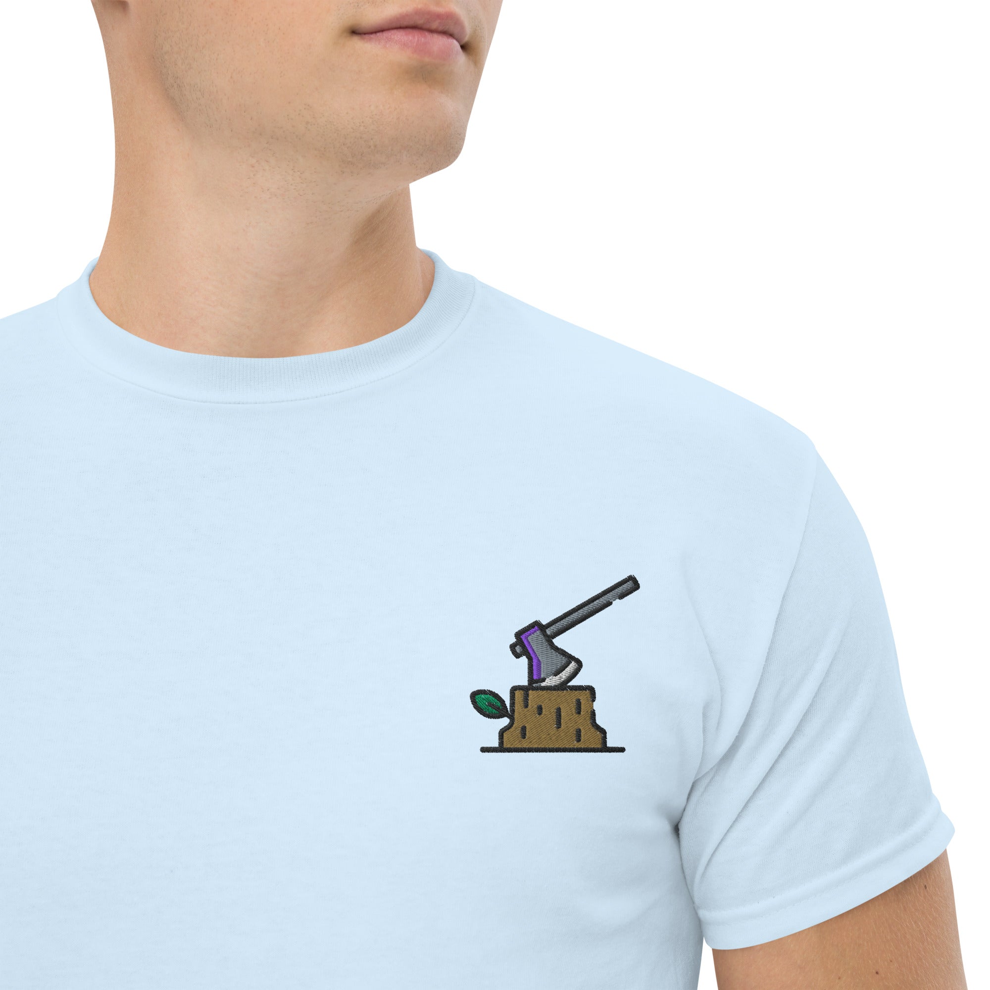 T-shirt Ricamata Unisex – 100% Cotone – Stile Streetwear e Confortevole – Accetta Legno