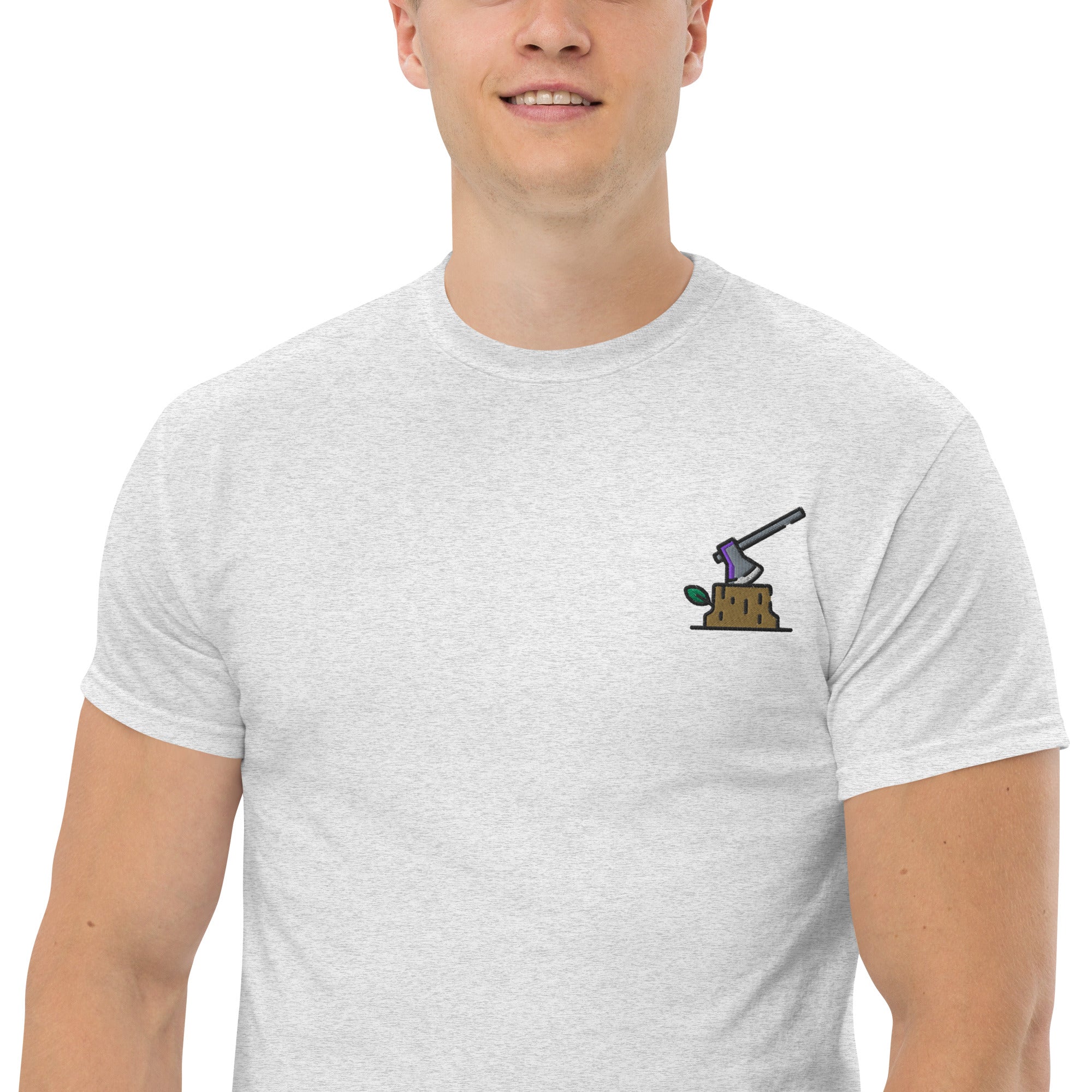 T-shirt Ricamata Unisex – 100% Cotone – Stile Streetwear e Confortevole – Accetta Legno