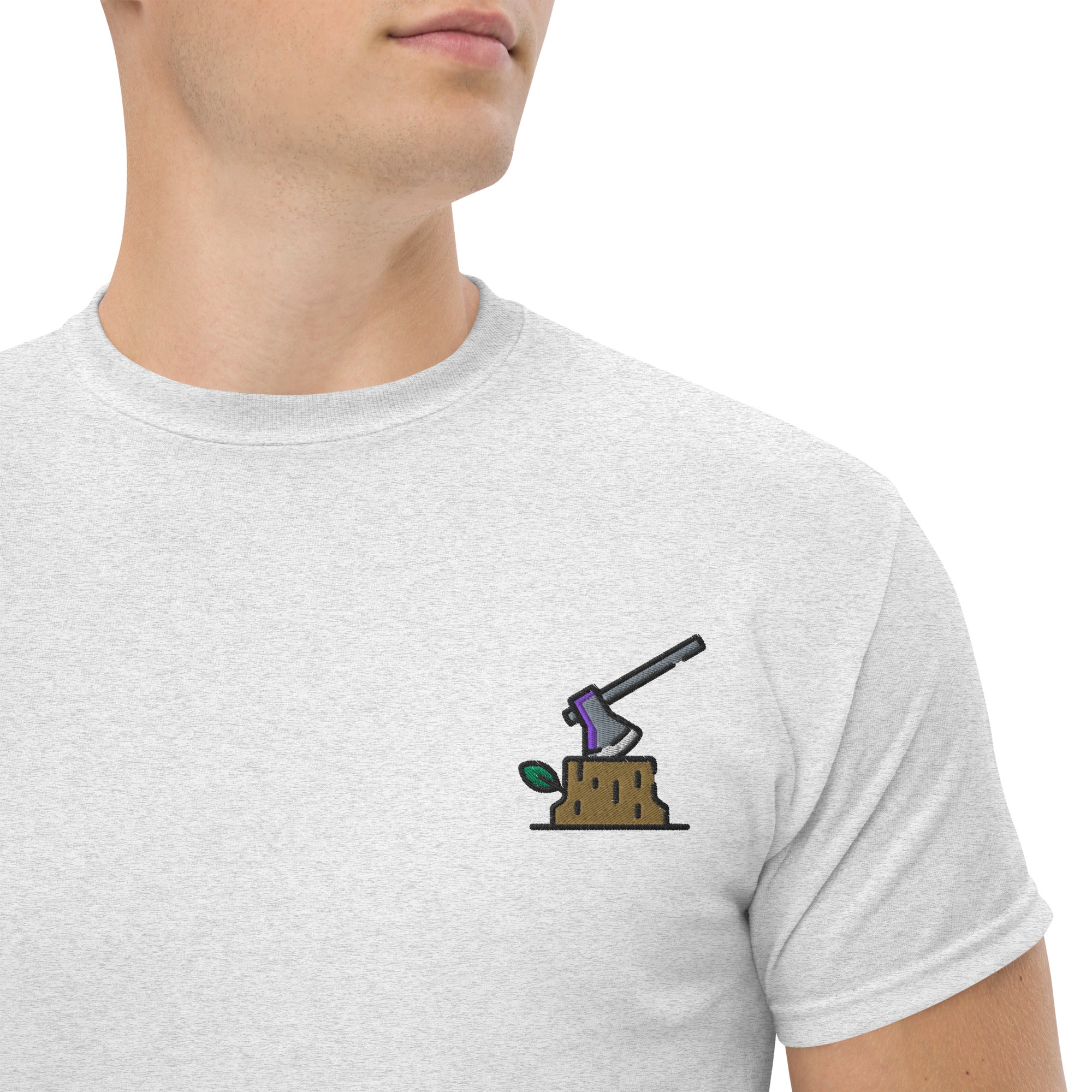 T-shirt Ricamata Unisex – 100% Cotone – Stile Streetwear e Confortevole – Accetta Legno