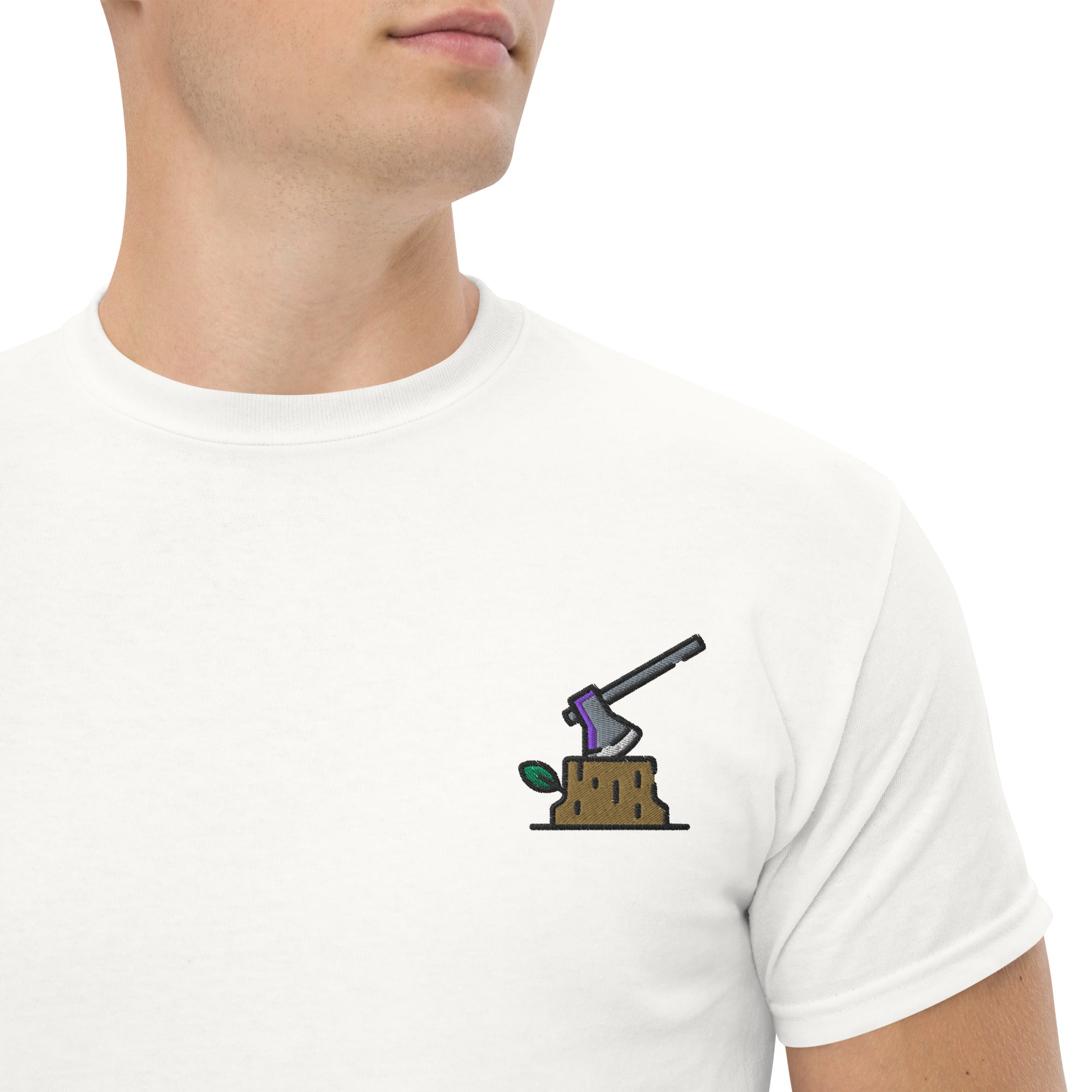 T-shirt Ricamata Unisex – 100% Cotone – Stile Streetwear e Confortevole – Accetta Legno