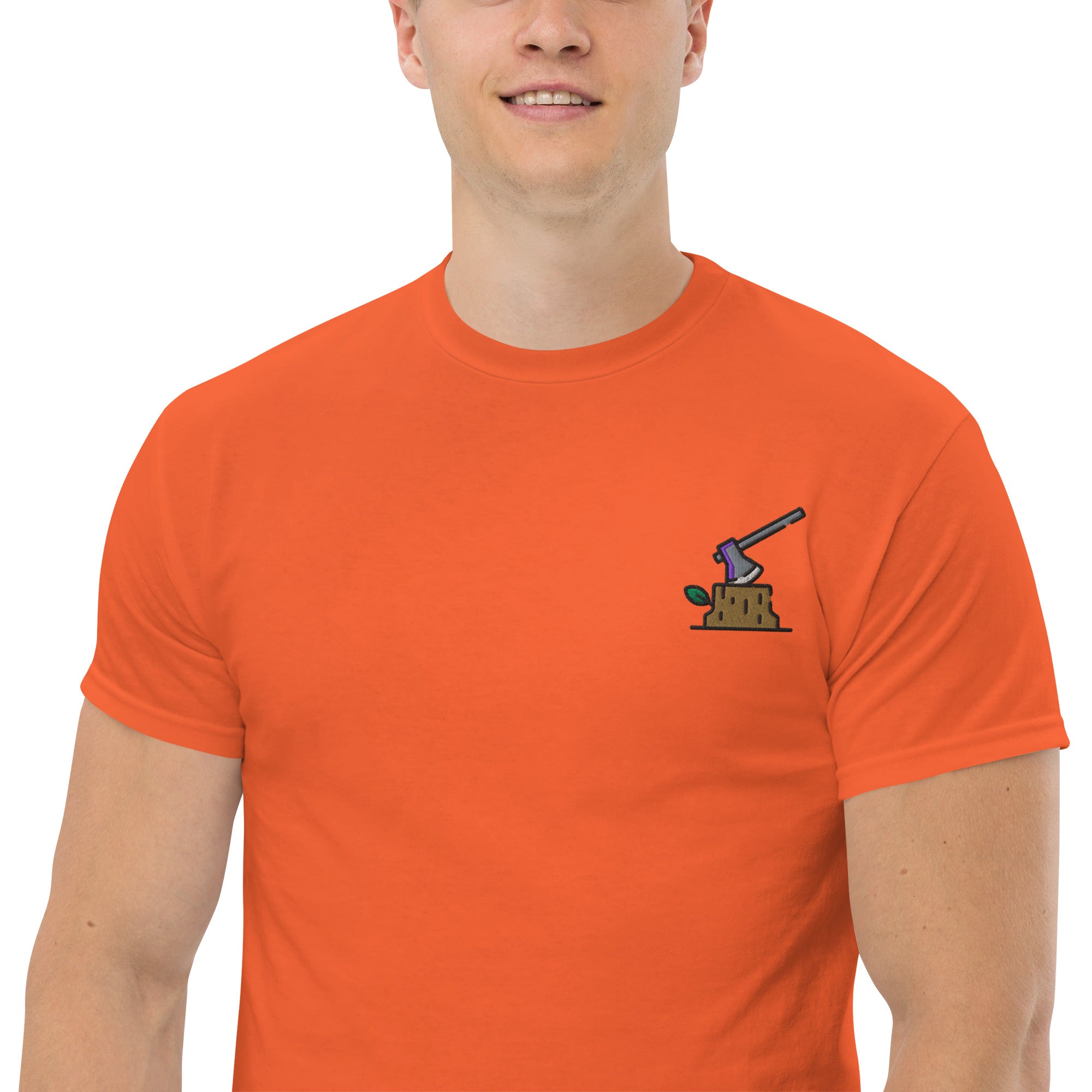 T-shirt Ricamata Unisex – 100% Cotone – Stile Streetwear e Confortevole – Accetta Legno