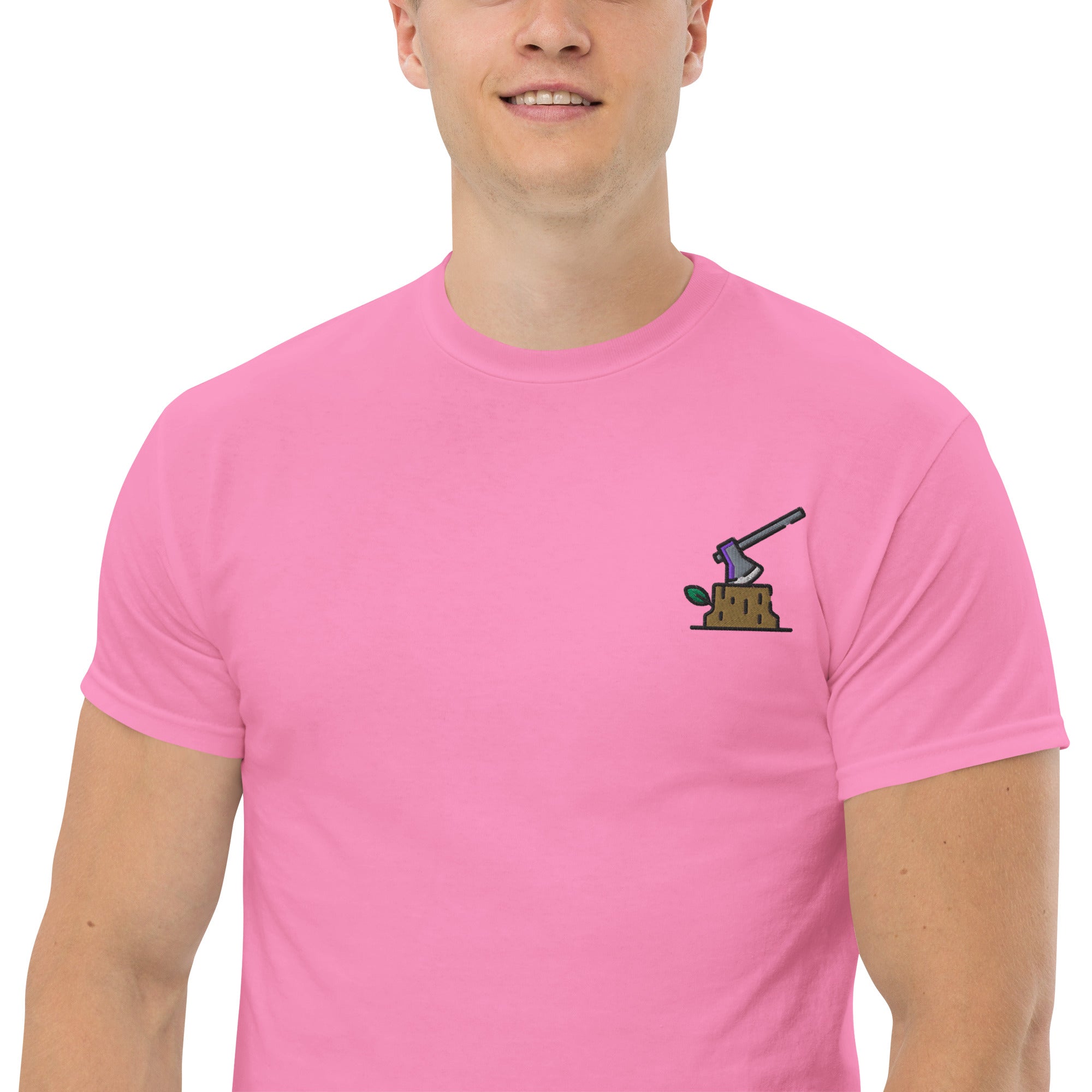T-shirt Ricamata Unisex – 100% Cotone – Stile Streetwear e Confortevole – Accetta Legno