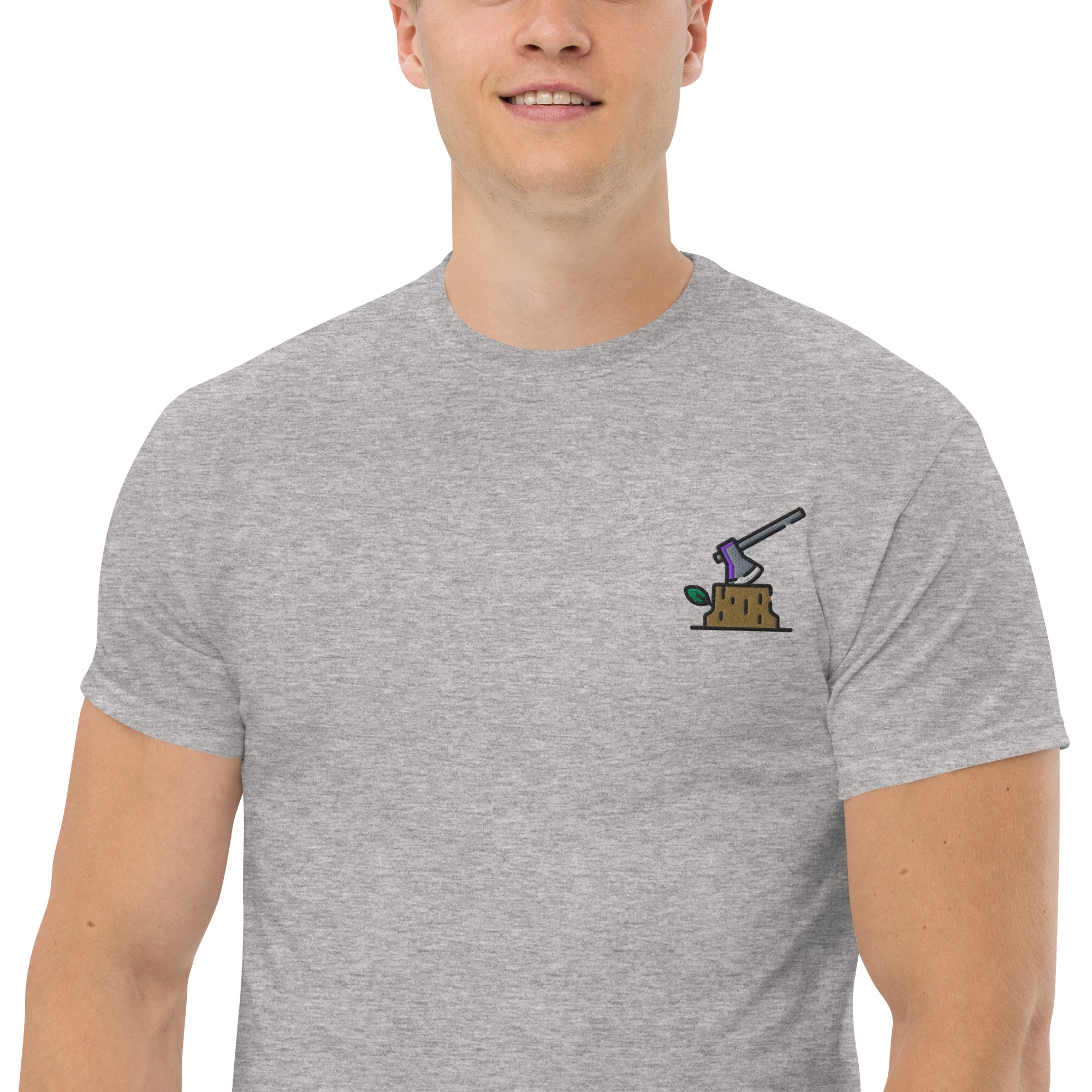 T-shirt Ricamata Unisex – 100% Cotone – Stile Streetwear e Confortevole – Accetta Legno