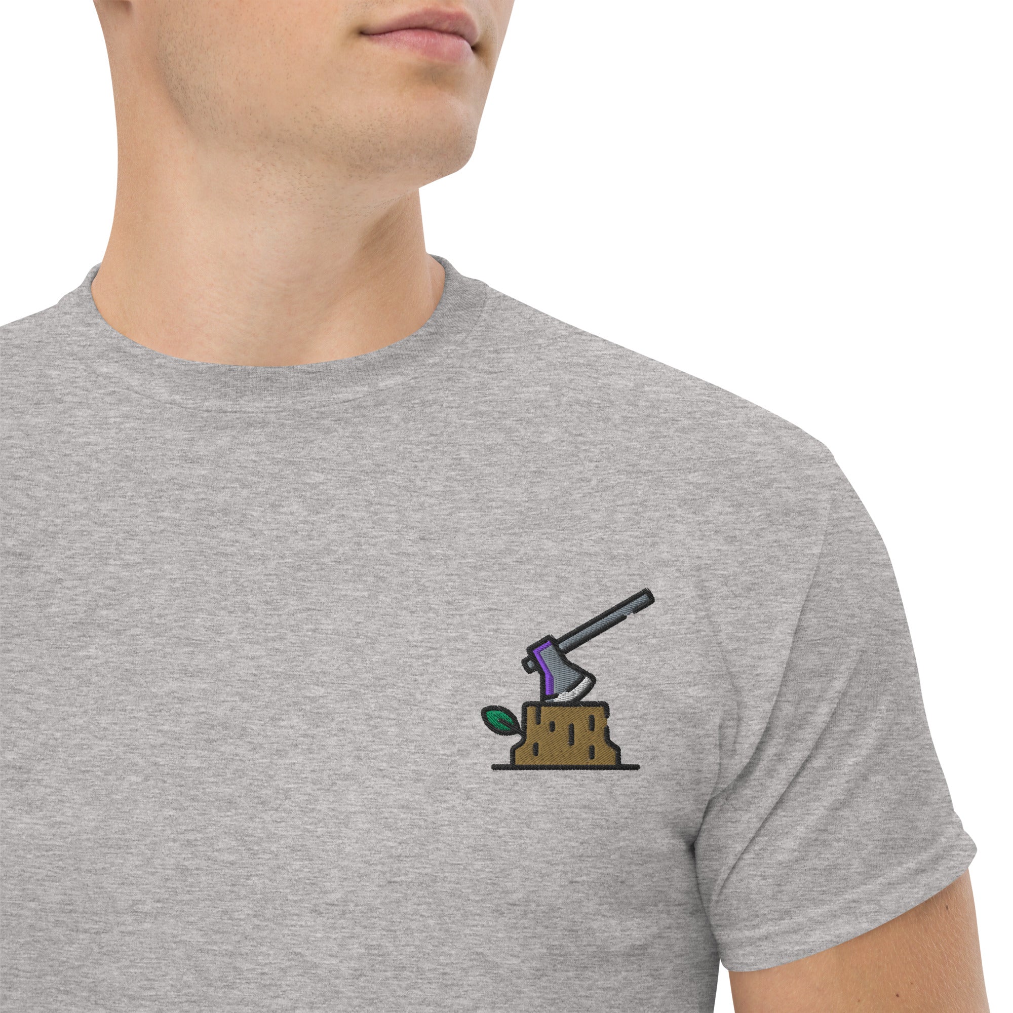 T-shirt Ricamata Unisex – 100% Cotone – Stile Streetwear e Confortevole – Accetta Legno