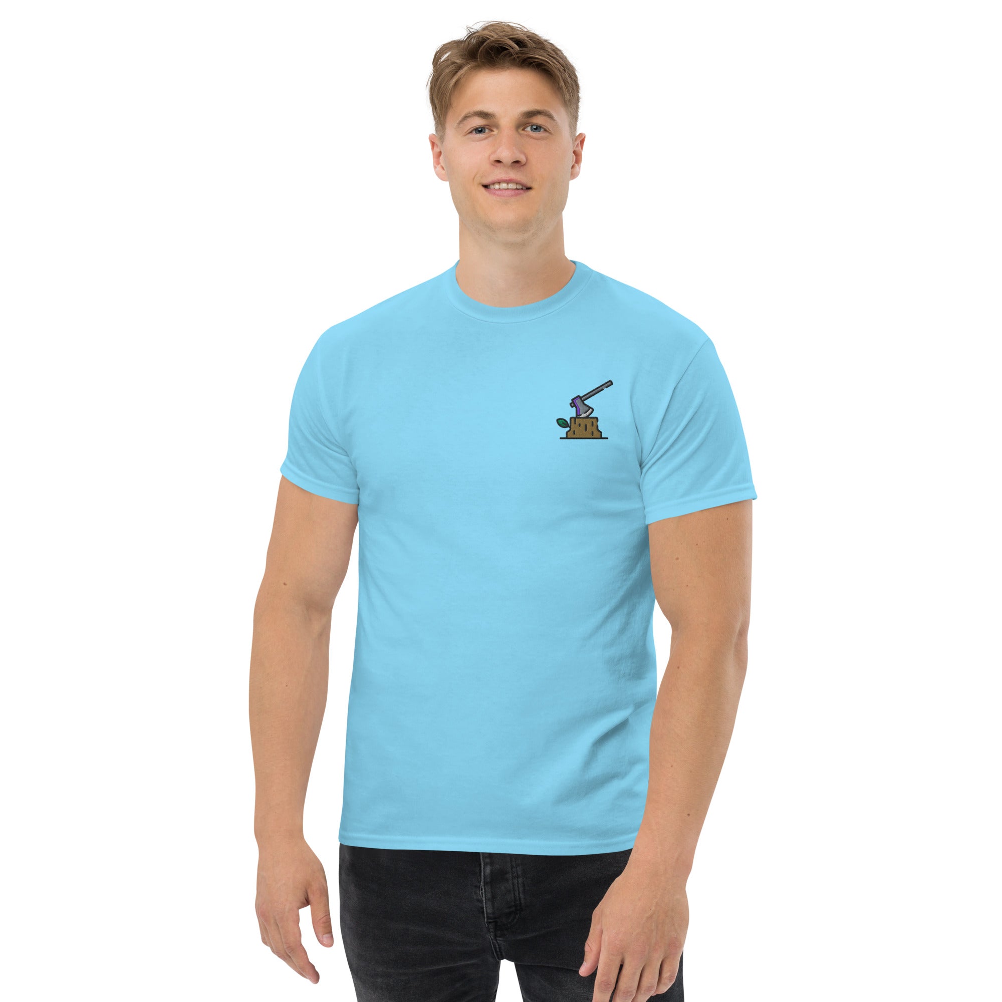T-shirt Ricamata Unisex – 100% Cotone – Stile Streetwear e Confortevole – Accetta Legno