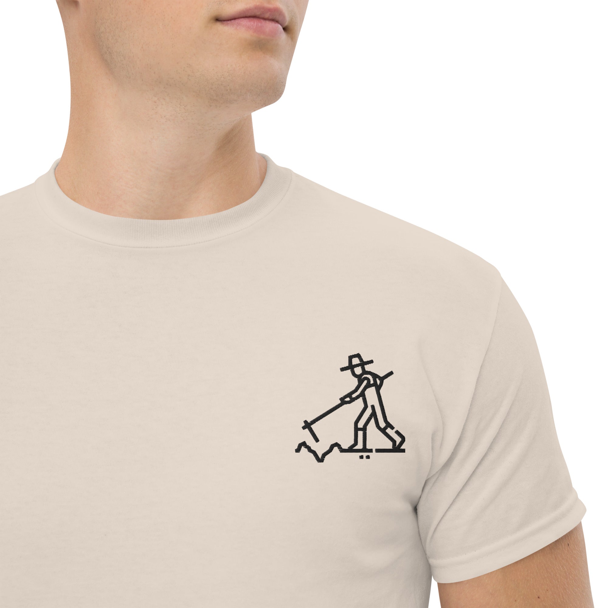 T-shirt Ricamata Unisex – 100% Cotone – Stile Streetwear e Confortevole – Agricoltore