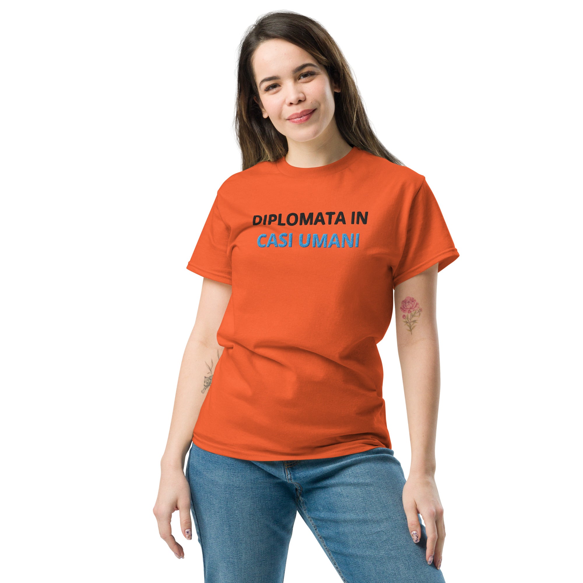 T-shirt Ricamata Unisex Diplomata in casi umani
