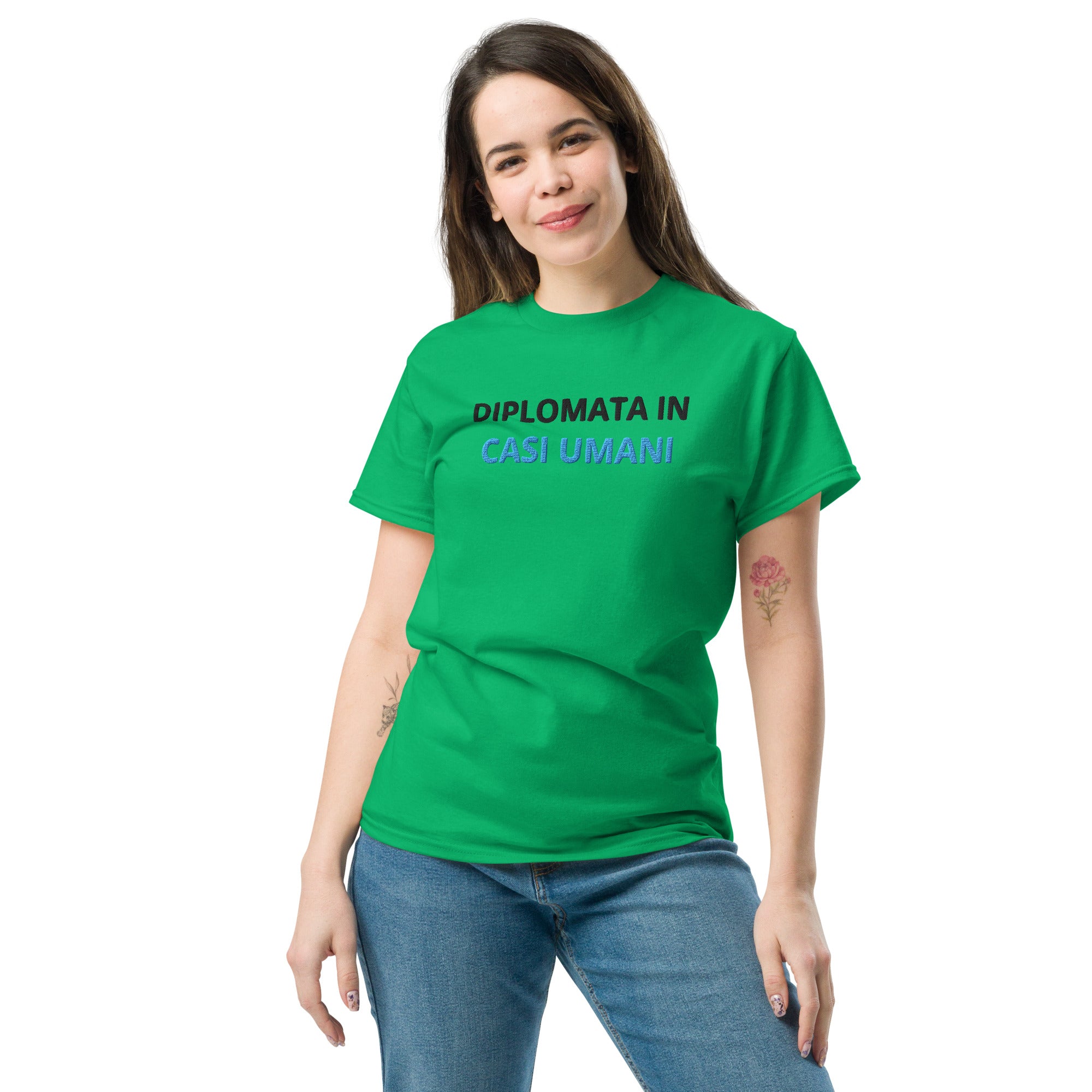 T-shirt Ricamata Unisex Diplomata in casi umani