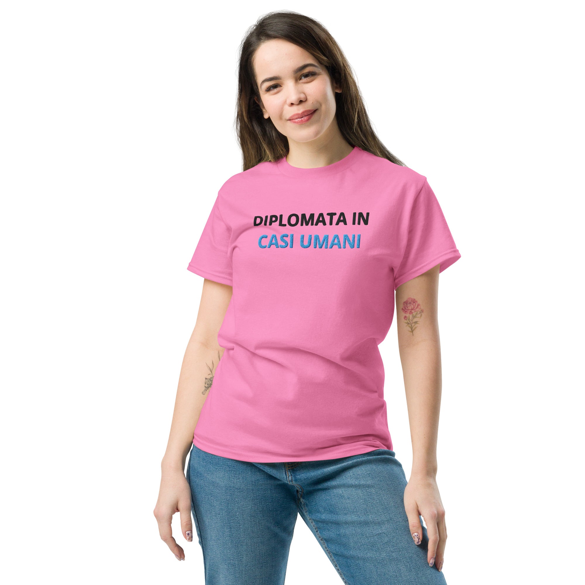 T-shirt Ricamata Unisex Diplomata in casi umani