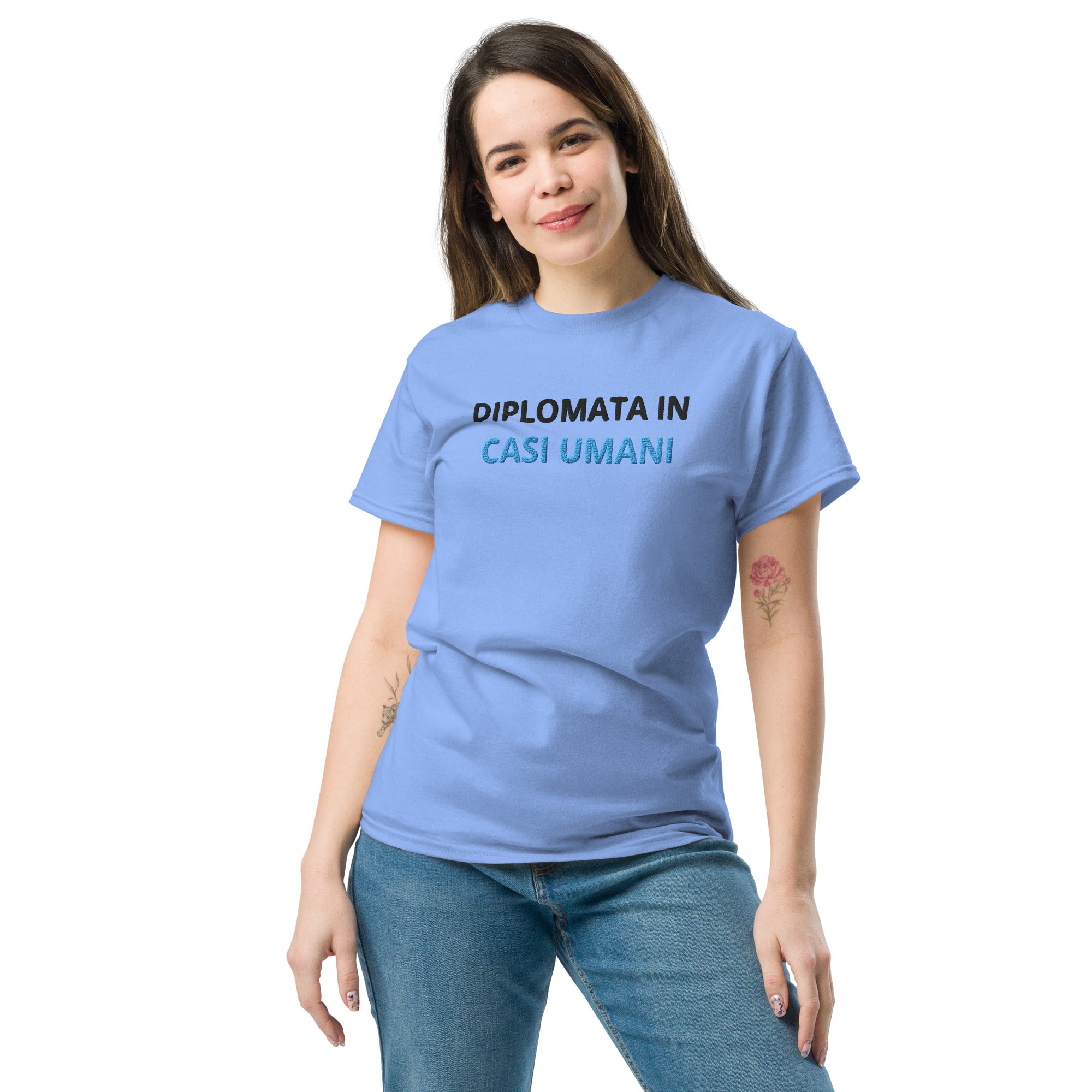 T-shirt Ricamata Unisex Diplomata in casi umani