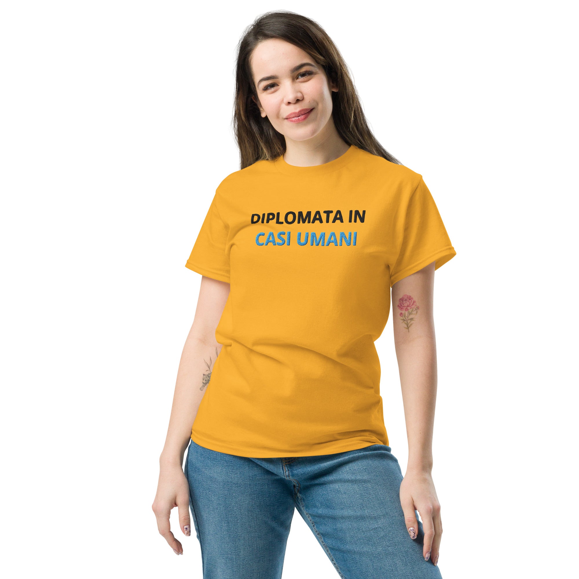 T-shirt Ricamata Unisex Diplomata in casi umani