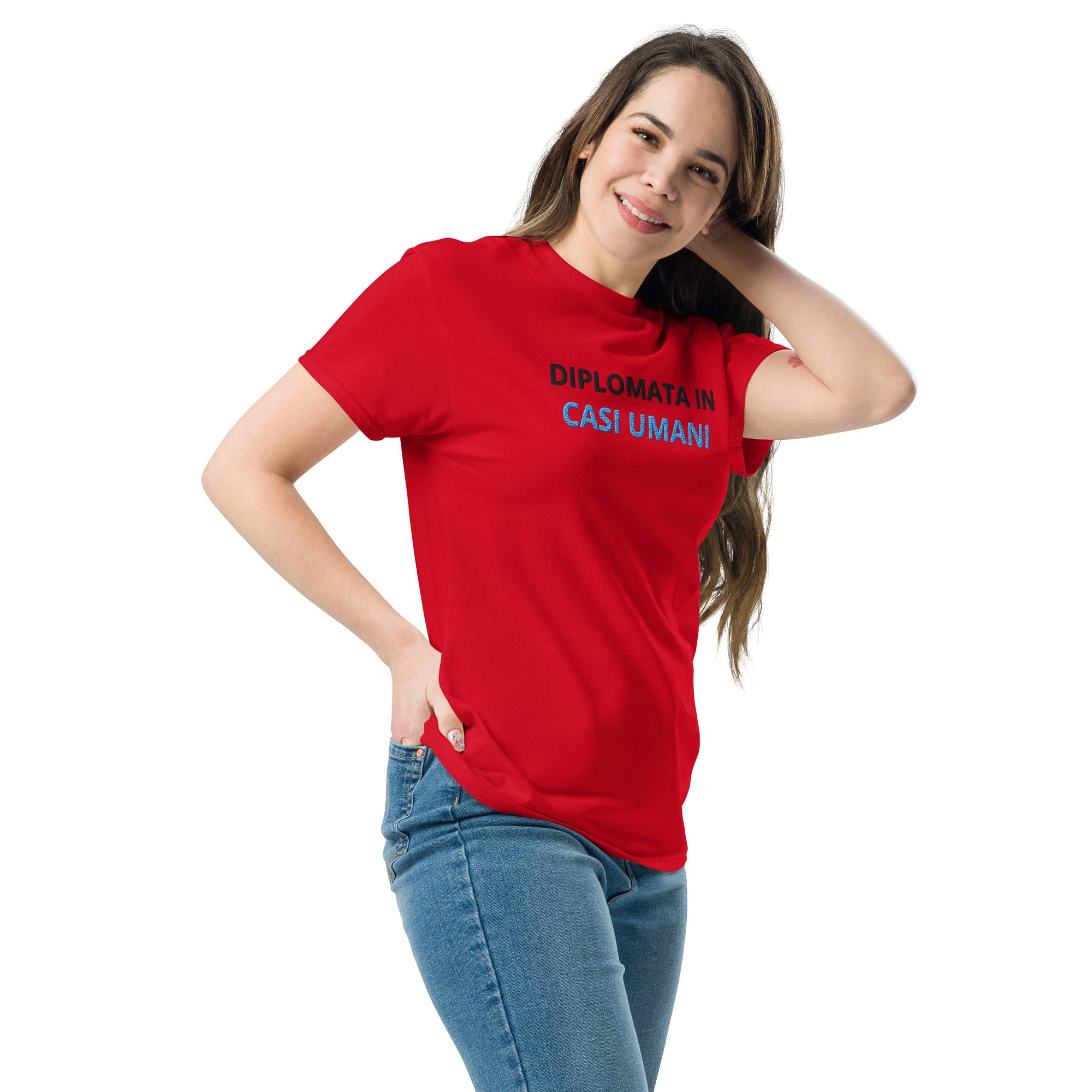 T-shirt Ricamata Unisex Diplomata in casi umani