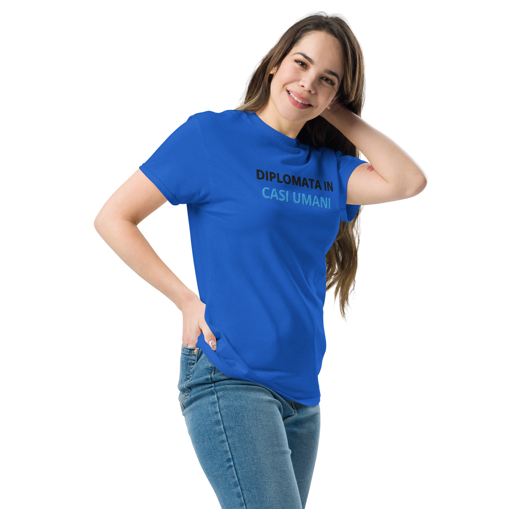 T-shirt Ricamata Unisex Diplomata in casi umani