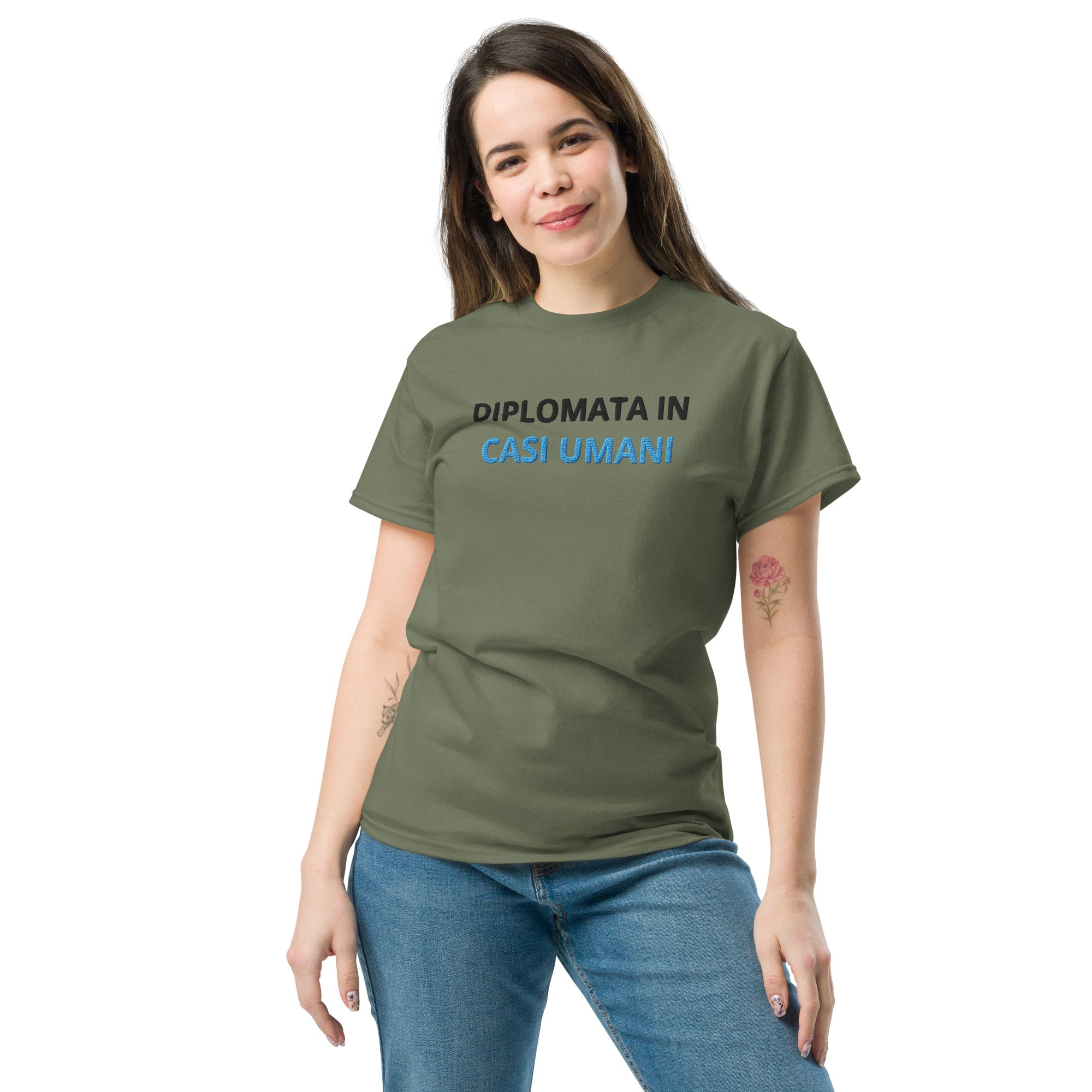 T-shirt Ricamata Unisex Diplomata in casi umani