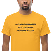 T-shirt Unisex Ricamata Discùter Con Un Caiòun!