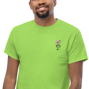 T-shirt Ricamata Unisex – 100% Cotone – Stile Streetwear e Confortevole – Fiore di Ciliegio