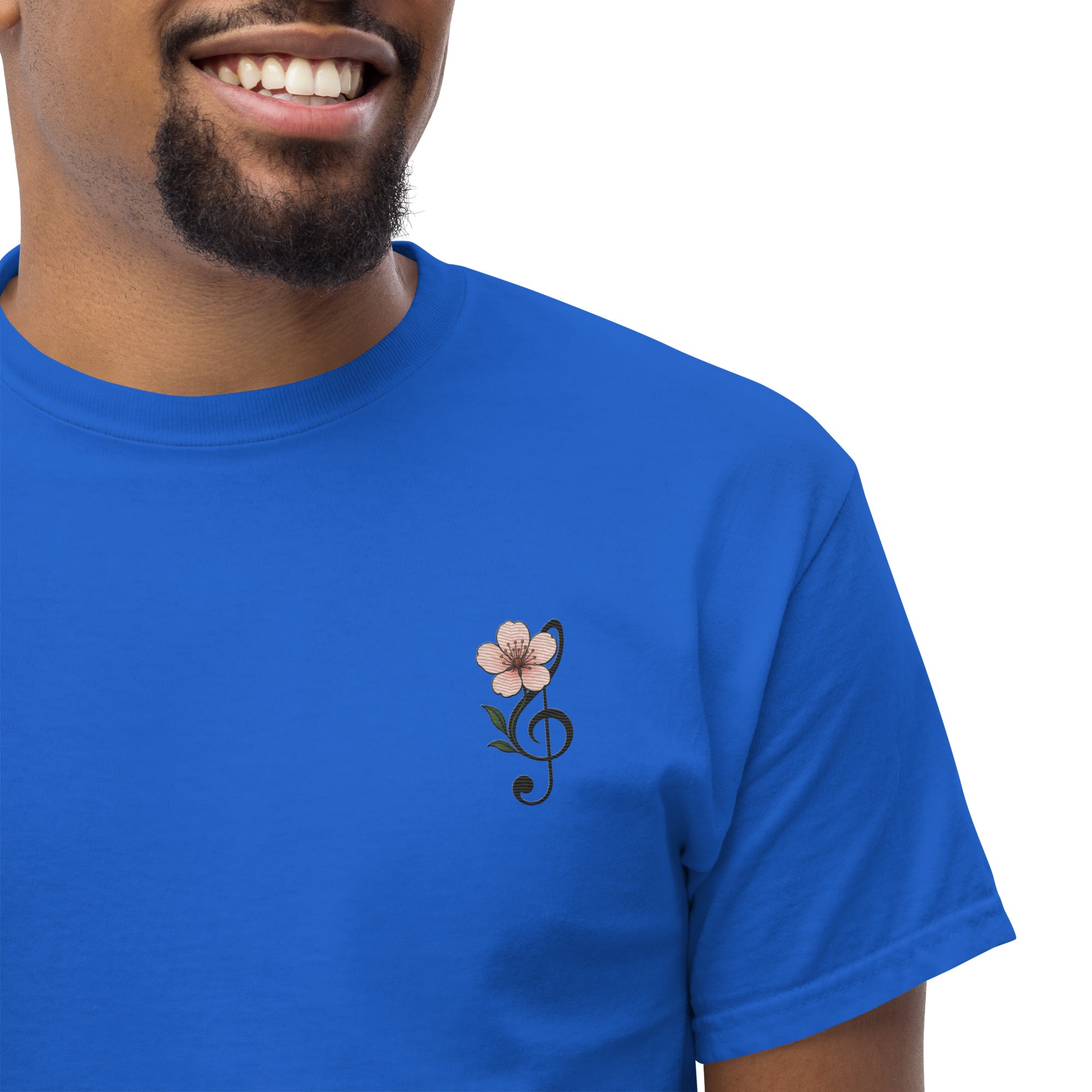T-shirt Ricamata Unisex – 100% Cotone – Stile Streetwear e Confortevole – Fiore di Ciliegio