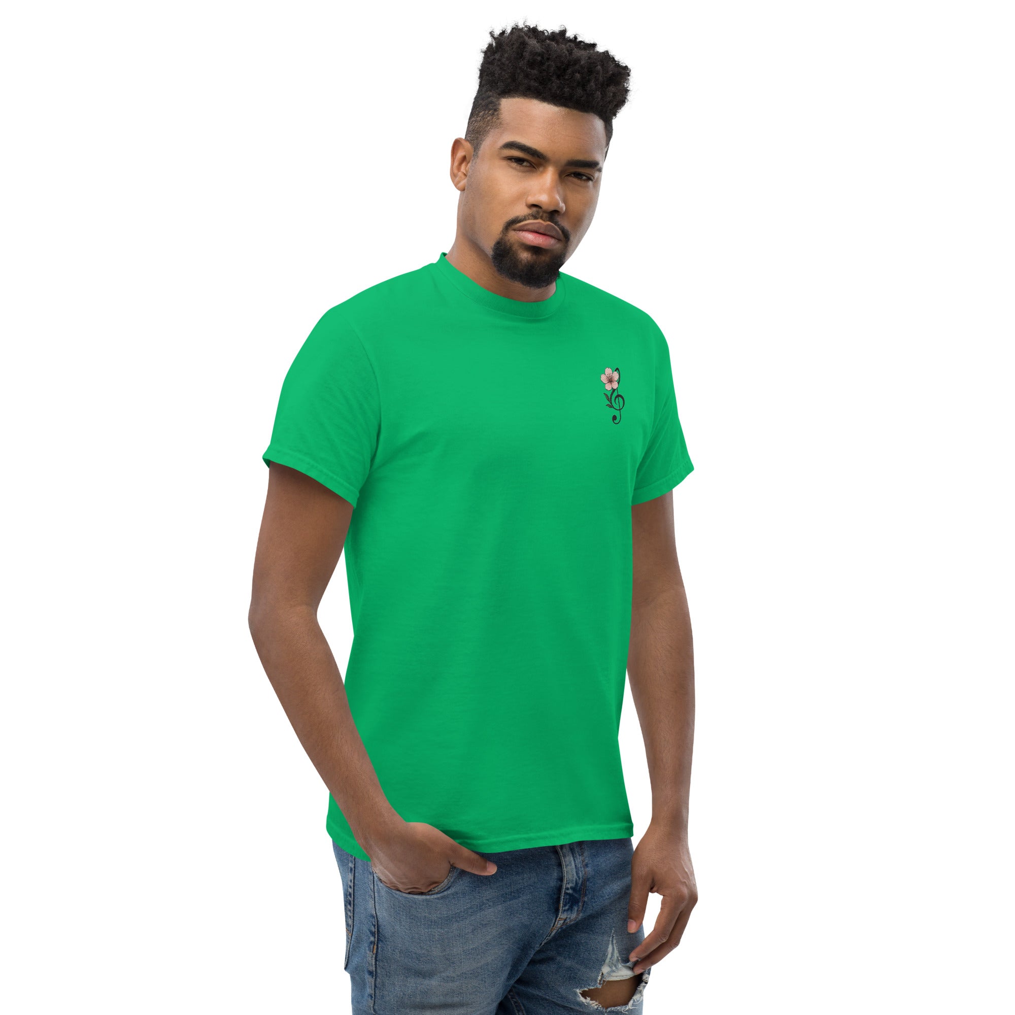 T-shirt Ricamata Unisex – 100% Cotone – Stile Streetwear e Confortevole – Fiore di Ciliegio