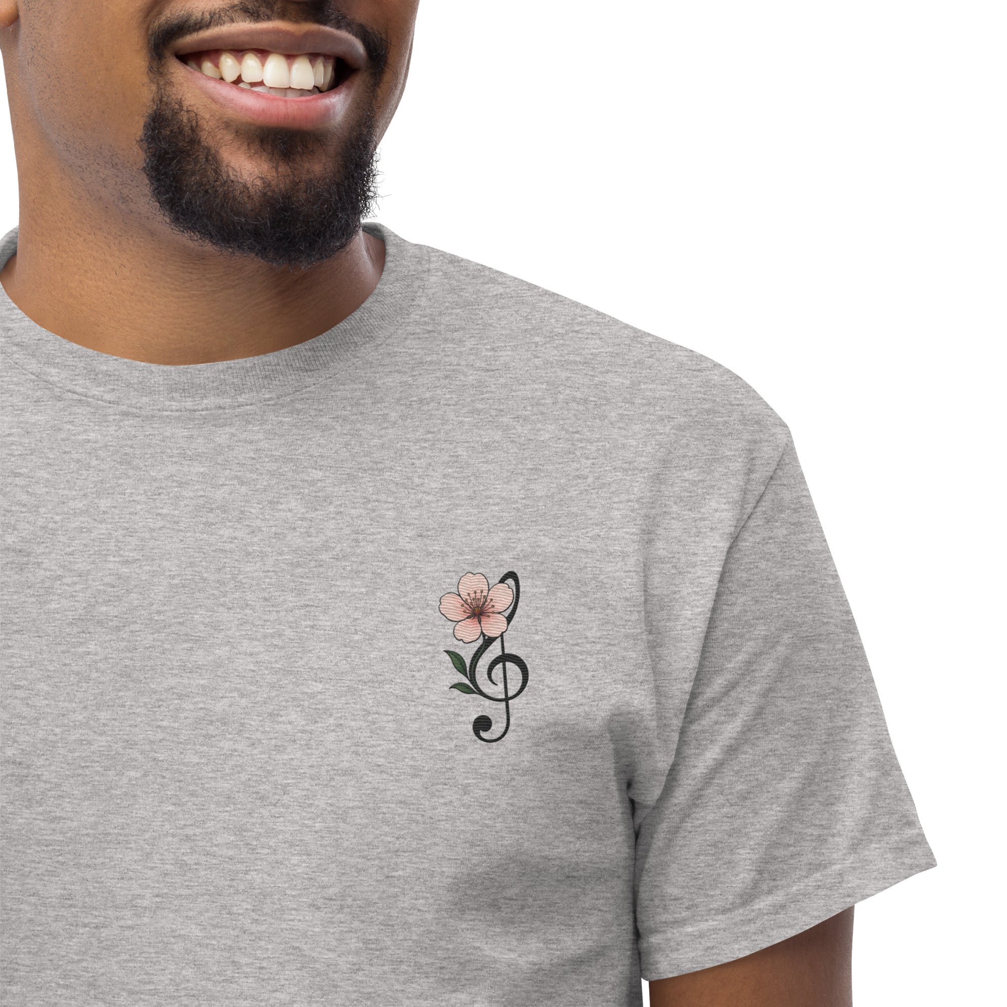 T-shirt Ricamata Unisex – 100% Cotone – Stile Streetwear e Confortevole – Fiore di Ciliegio