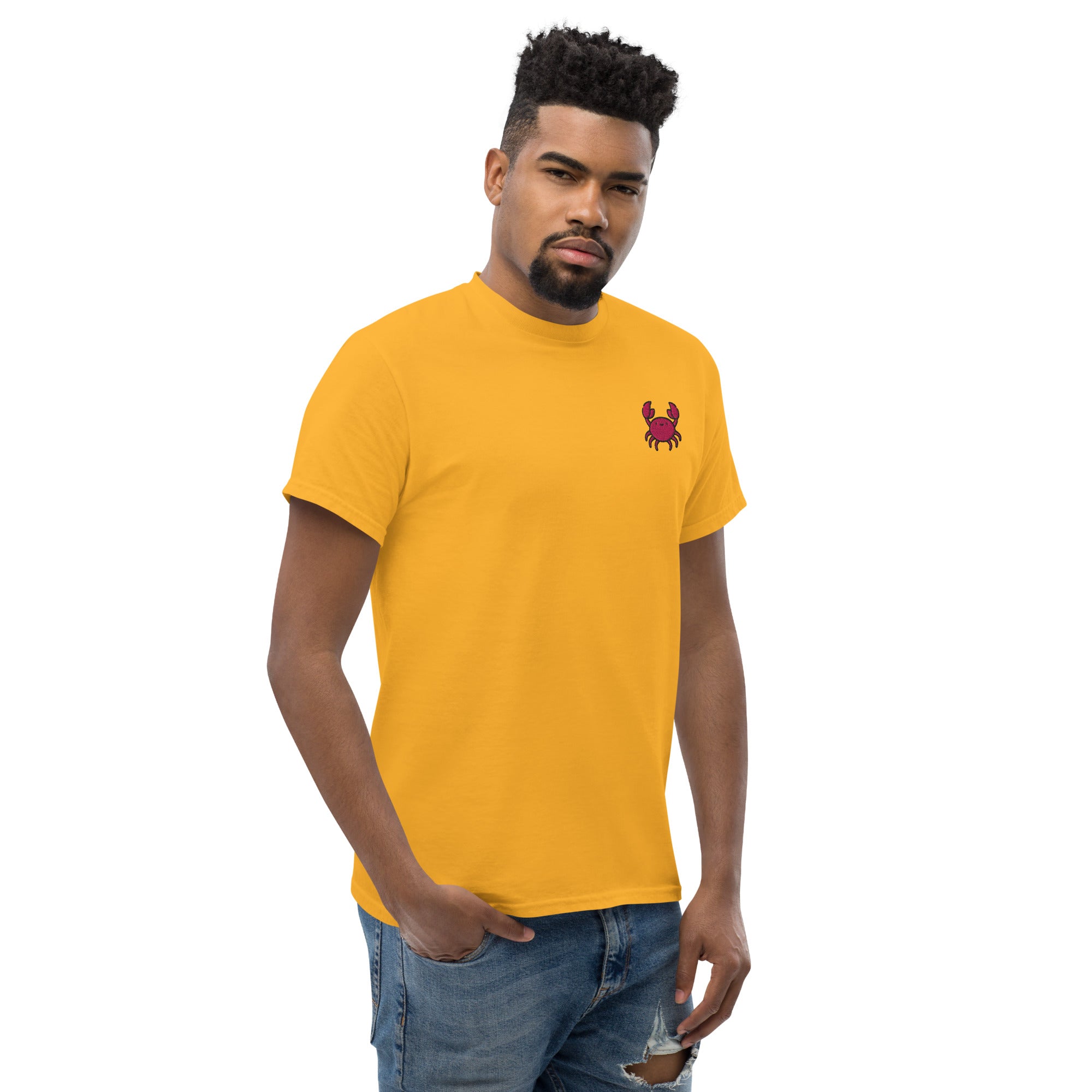 T-shirt Ricamata Unisex – 100% Cotone – Stile Streetwear e Confortevole – Granchio